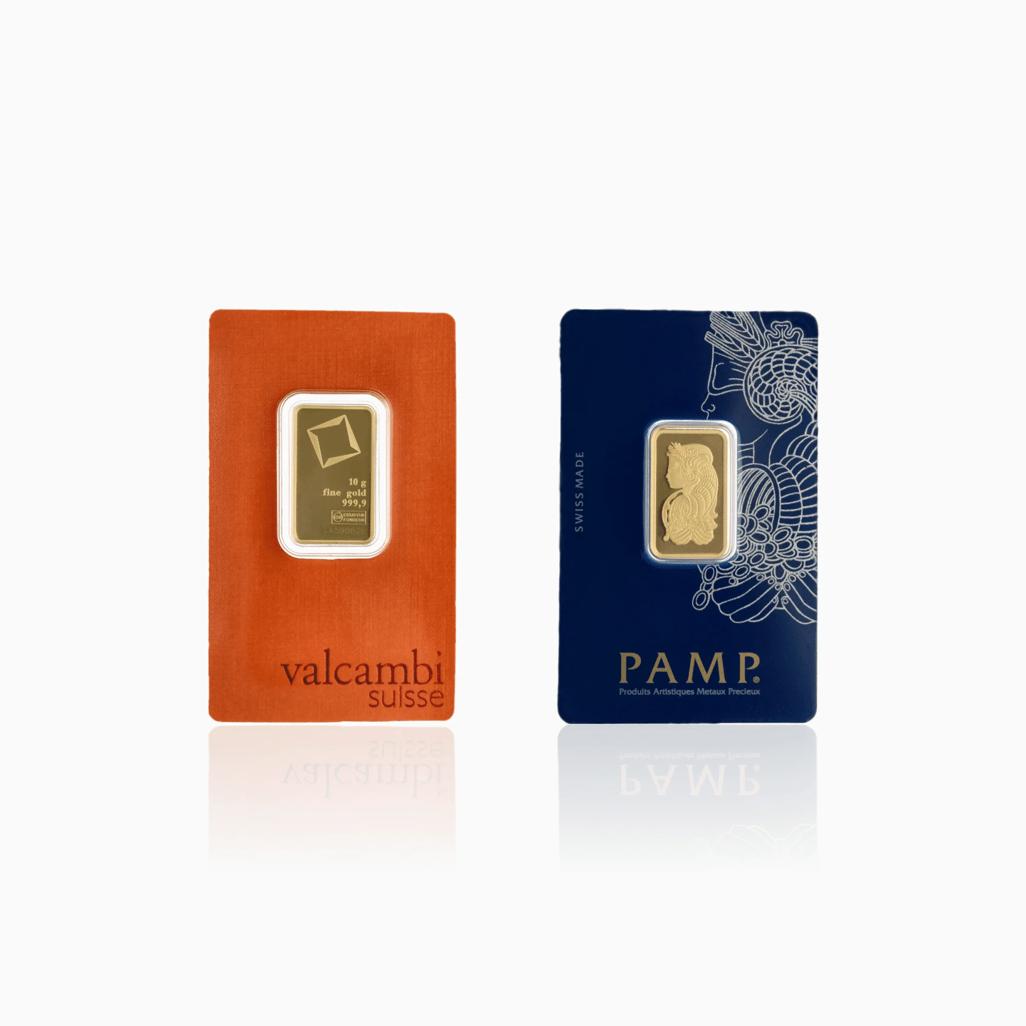 Gold bar circulated 10.0g - various manufacturers