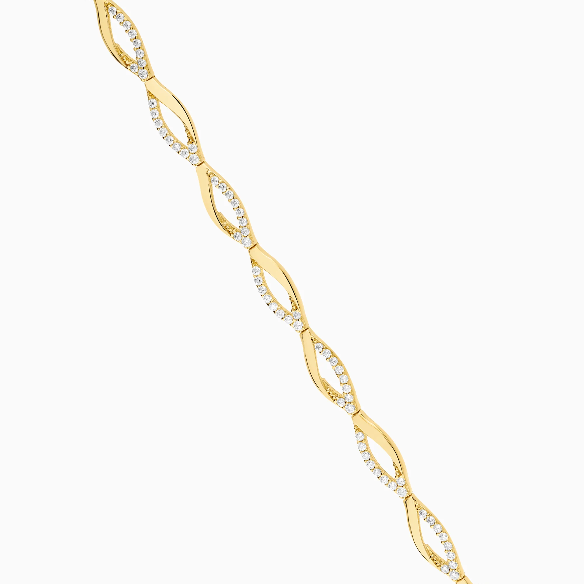 Gold bracelet cubic zirconia 7.67g 18K gold