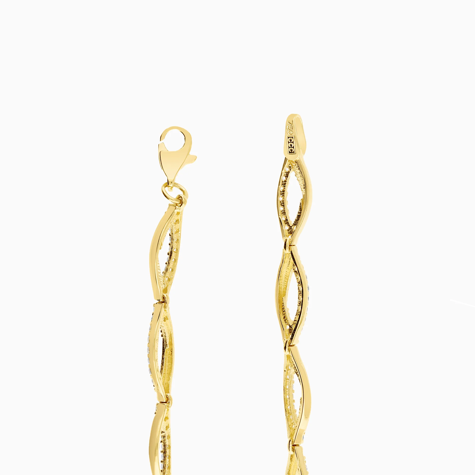 Gold bracelet cubic zirconia 7.67g 18K gold - Image 2