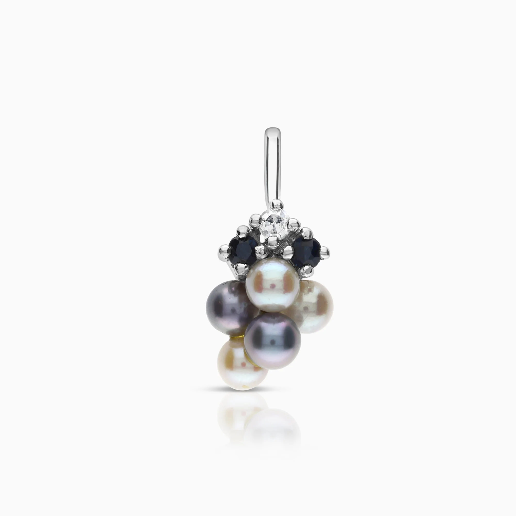 Gemstone pendant 18K white gold