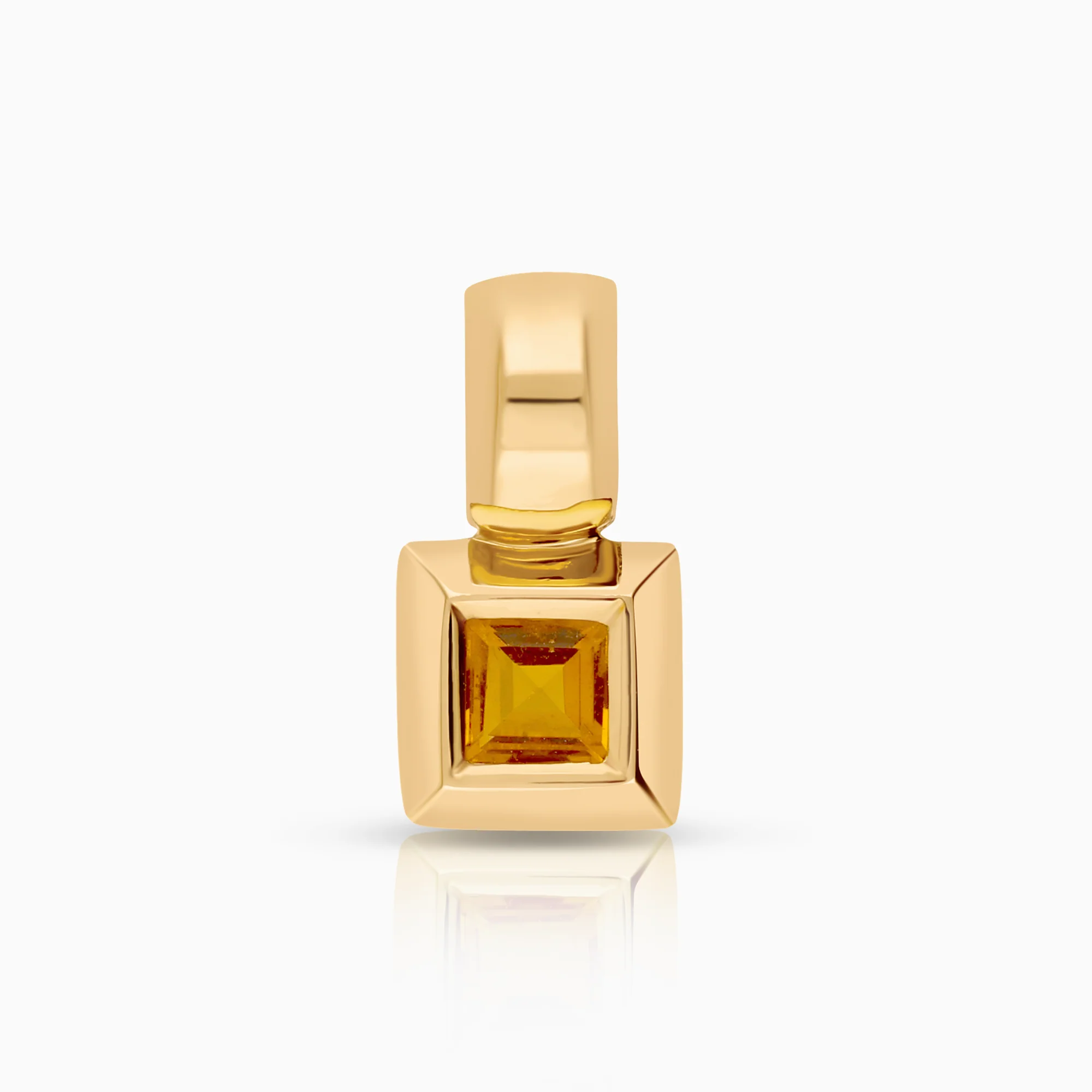 Gemstone pendant citrine 1.04g 18K gold