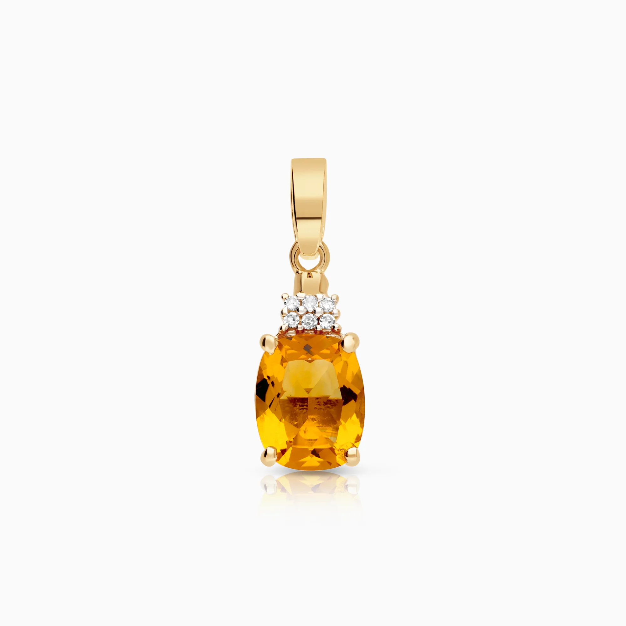 Gemstone pendant citrine 1.81g 14K gold