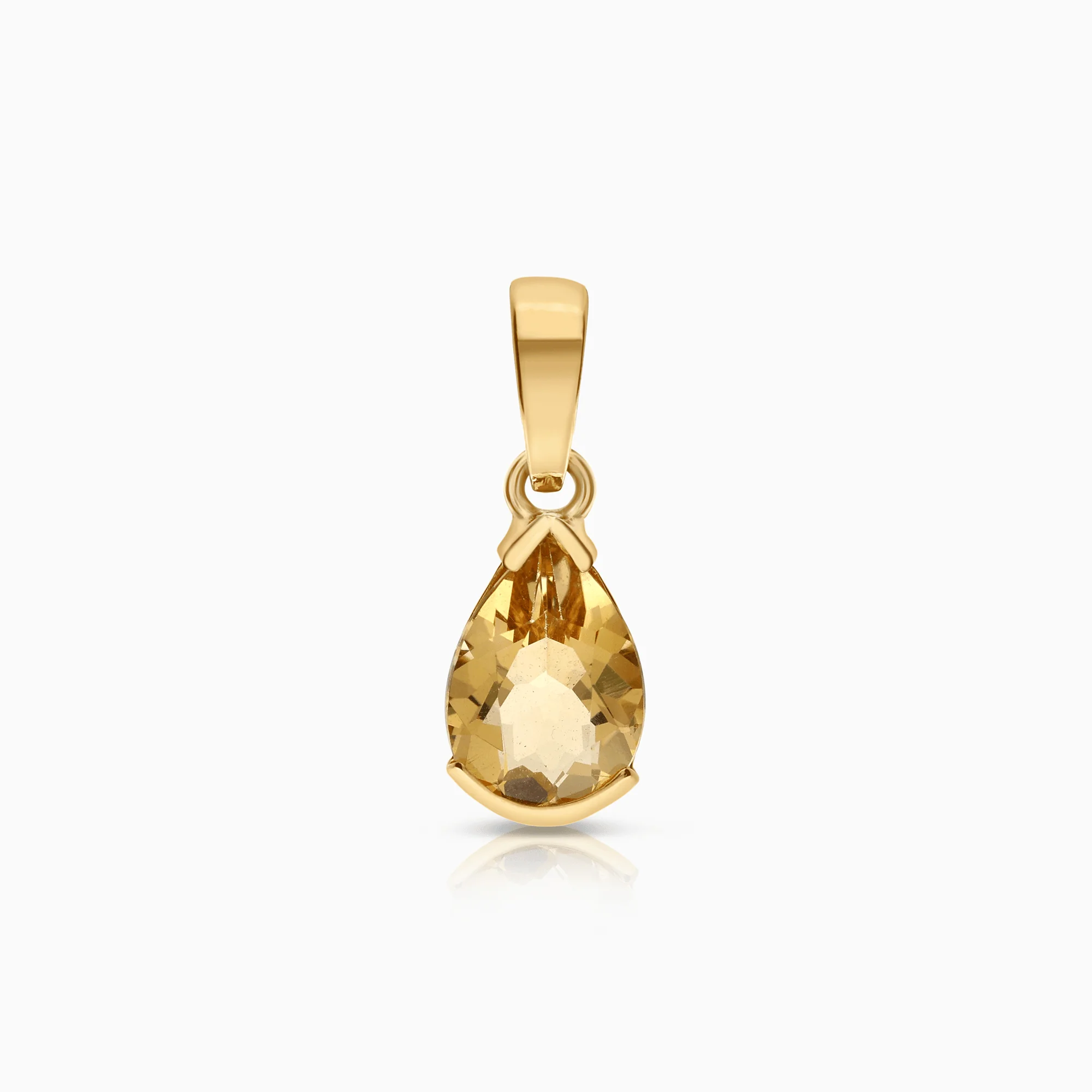 Gemstone pendant citrine 1.75g 18K gold