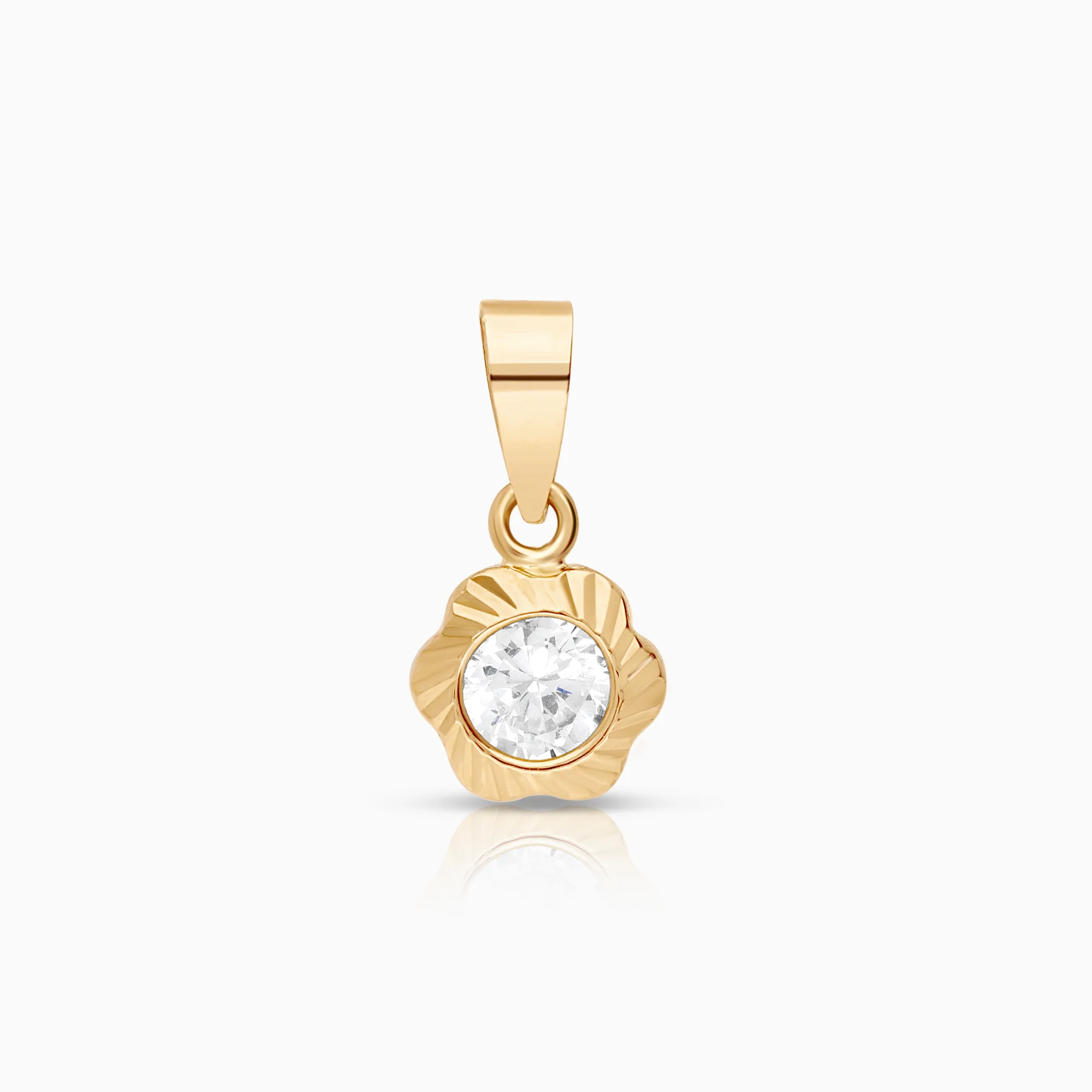 Pendant with cubic zirconia 0.32g 18K gold