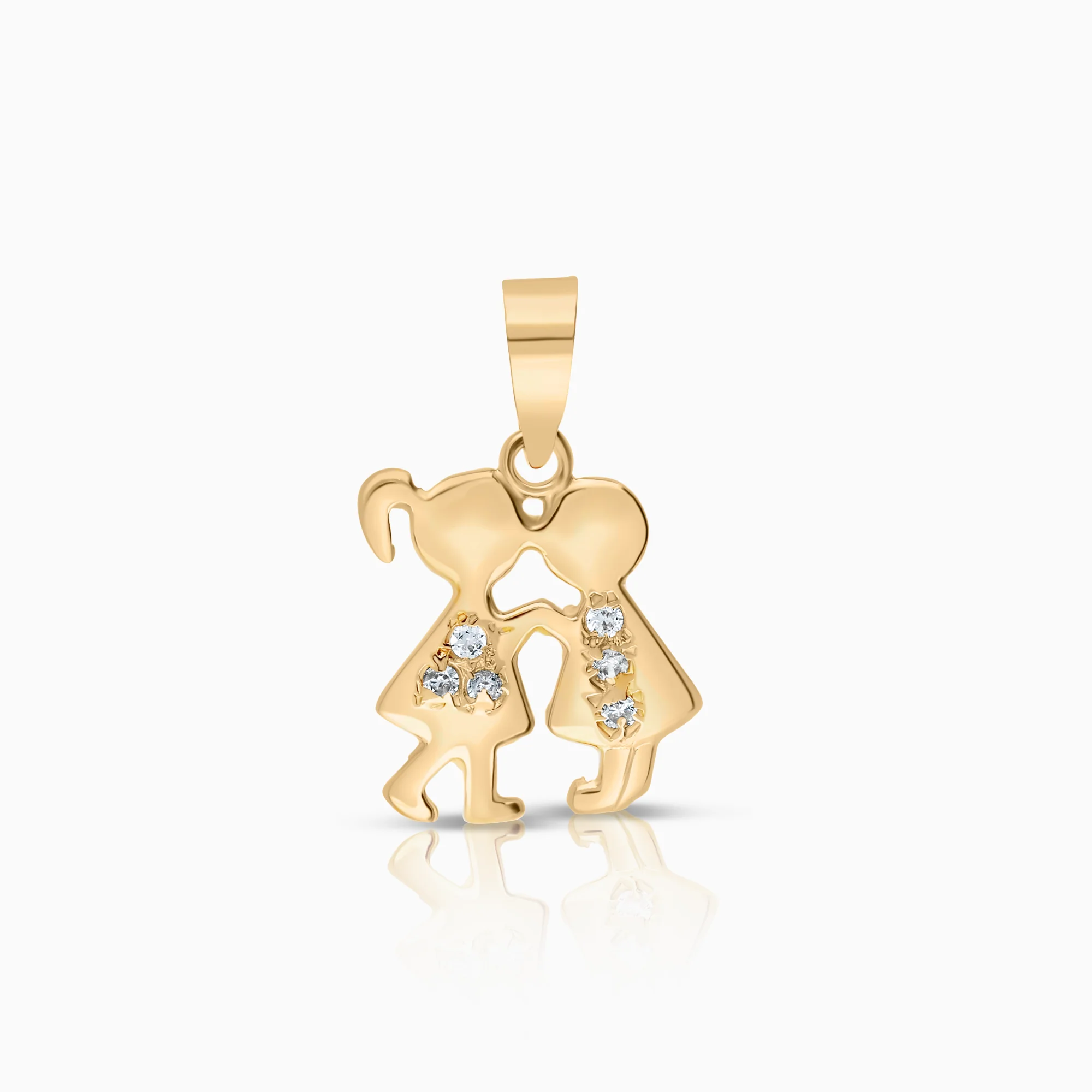 Cubic charm pendant 0.81g 18K gold