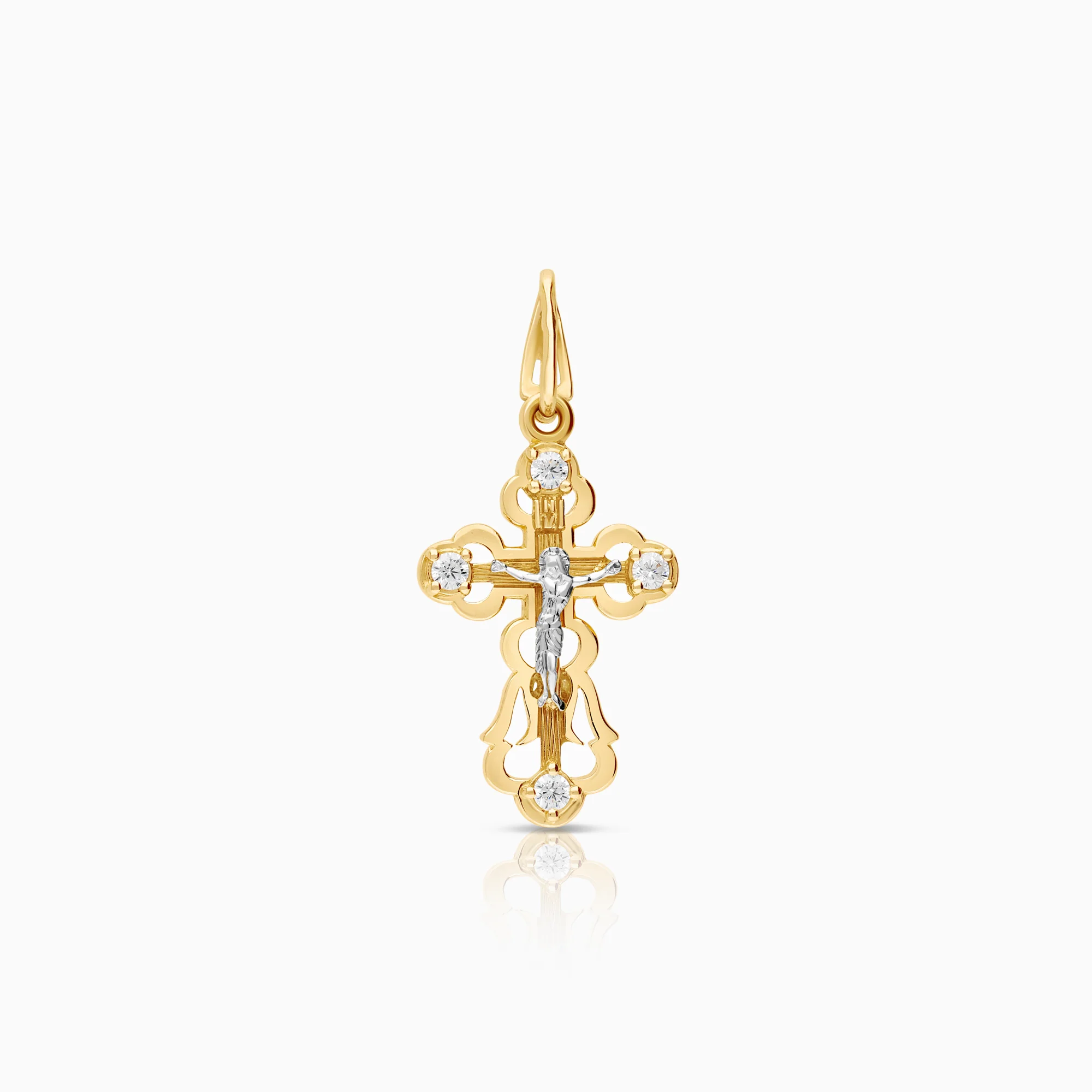 Pendant with cubic zirconia 1.59g 14K gold