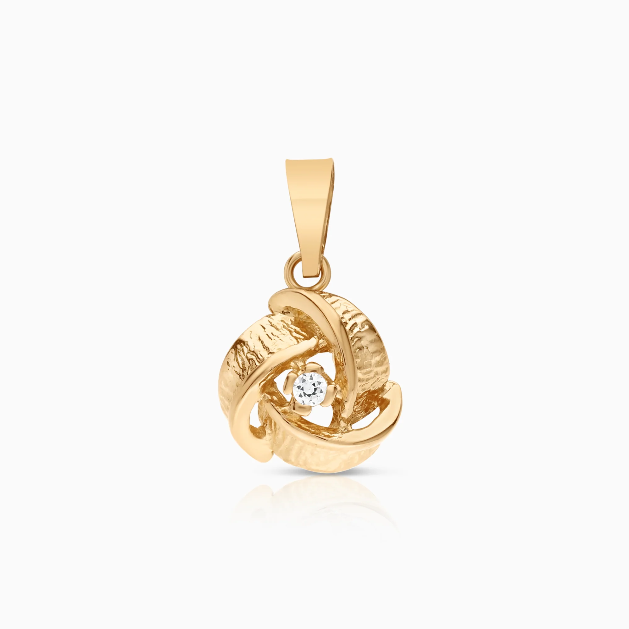 Gemstone pendant cubic zirconia 1.60g 18K gold