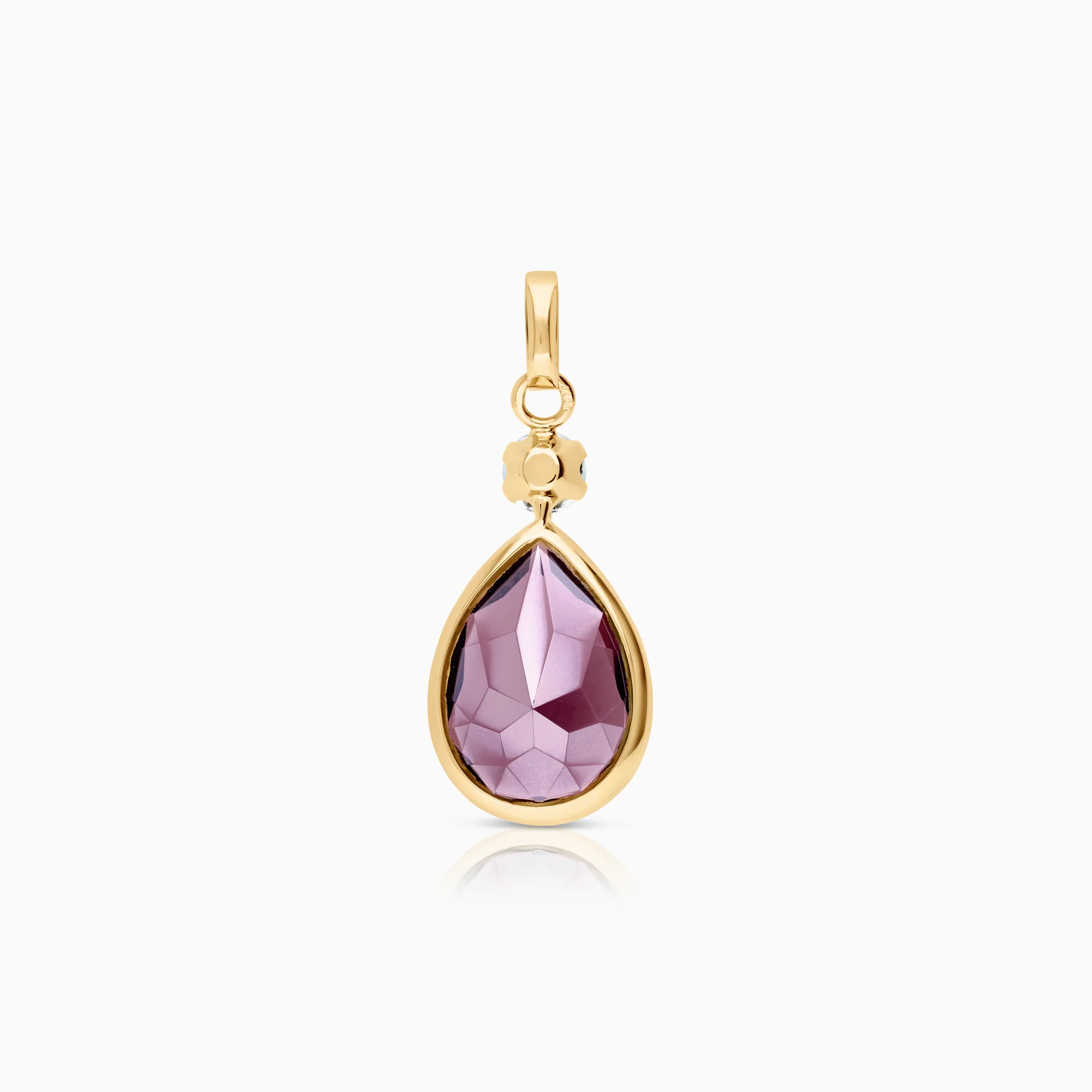 Pendant with cubic zirconia 2.55g 18K gold