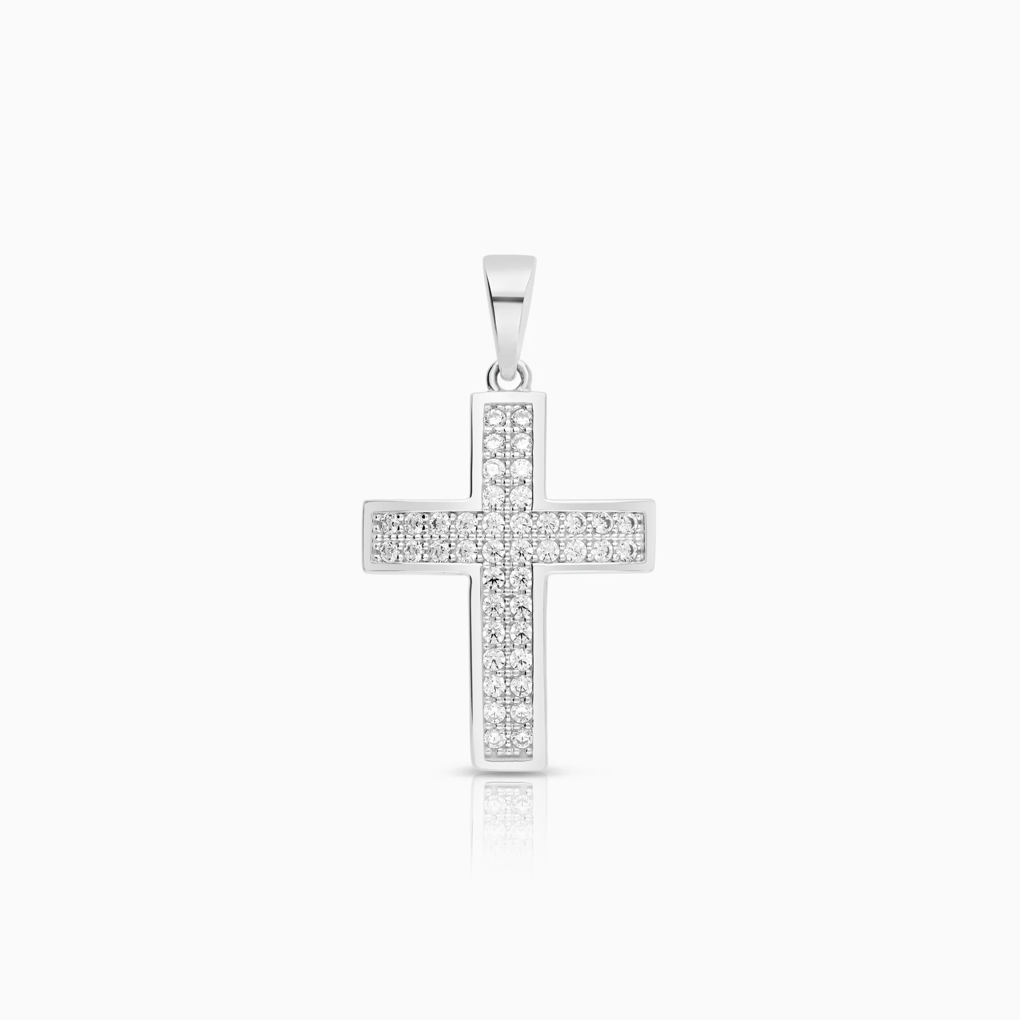 Gemstone pendant cubic zirconia 3.18g 18K white gold