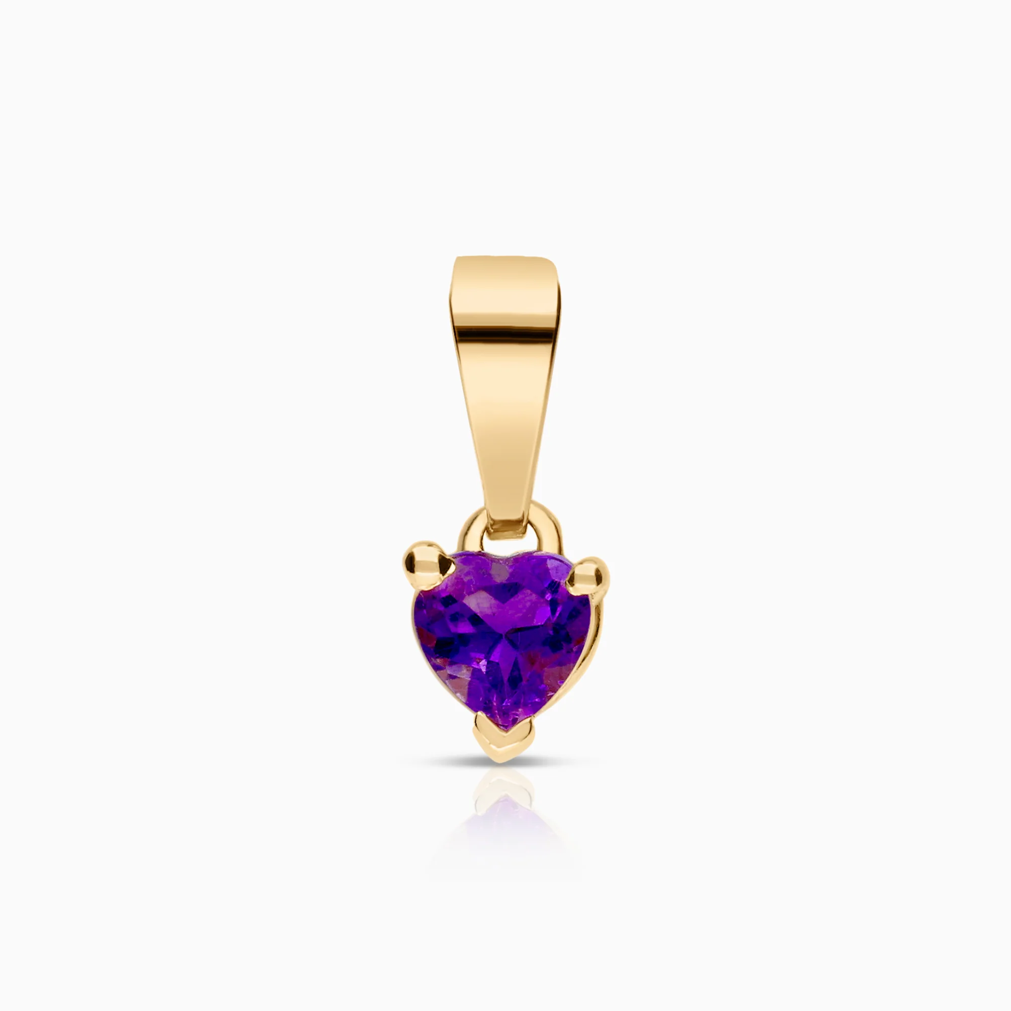 Pendant with purple stone 0.42g 18K gold