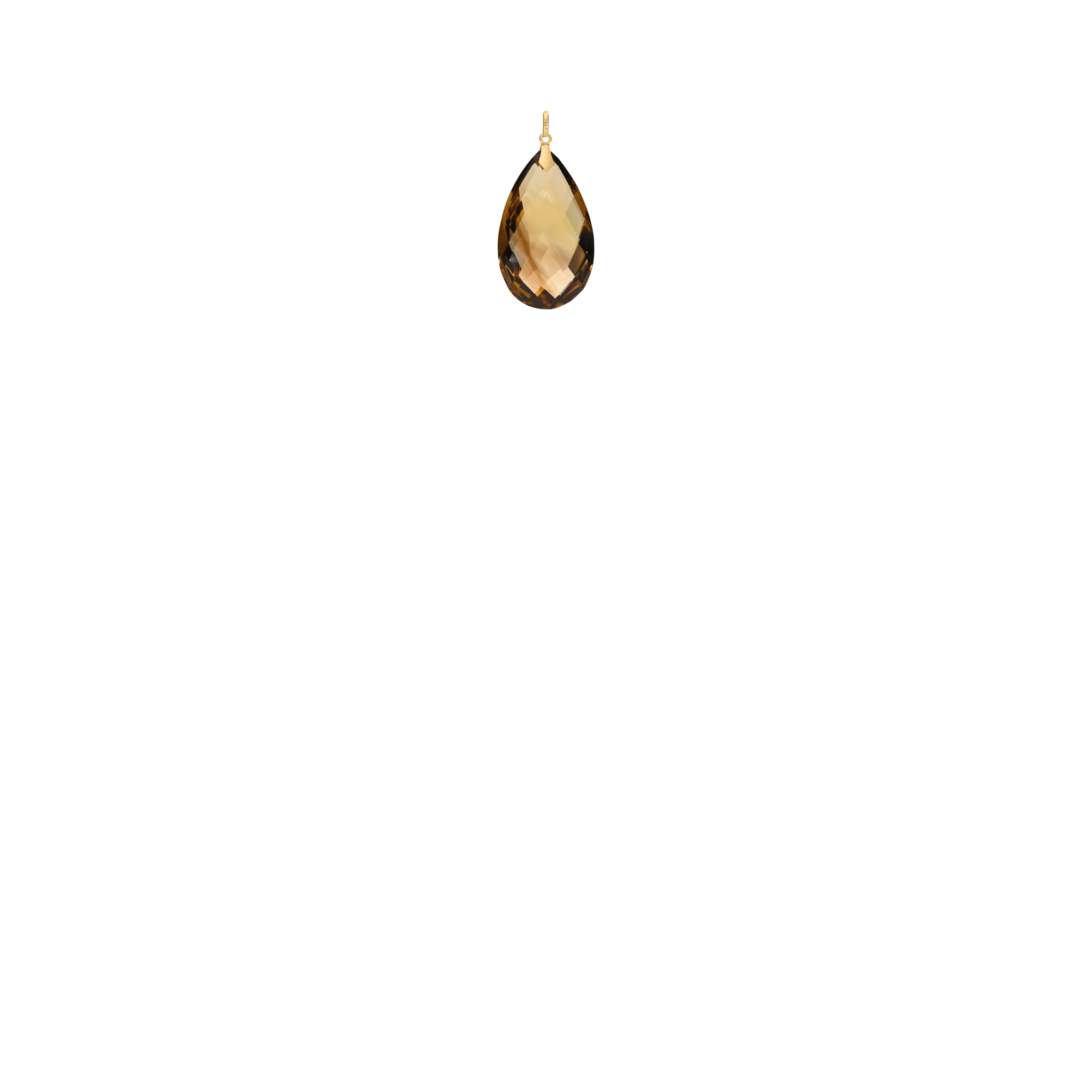 Gemstone pendant with smoky quartz 13.83g 18K gold - Image 2