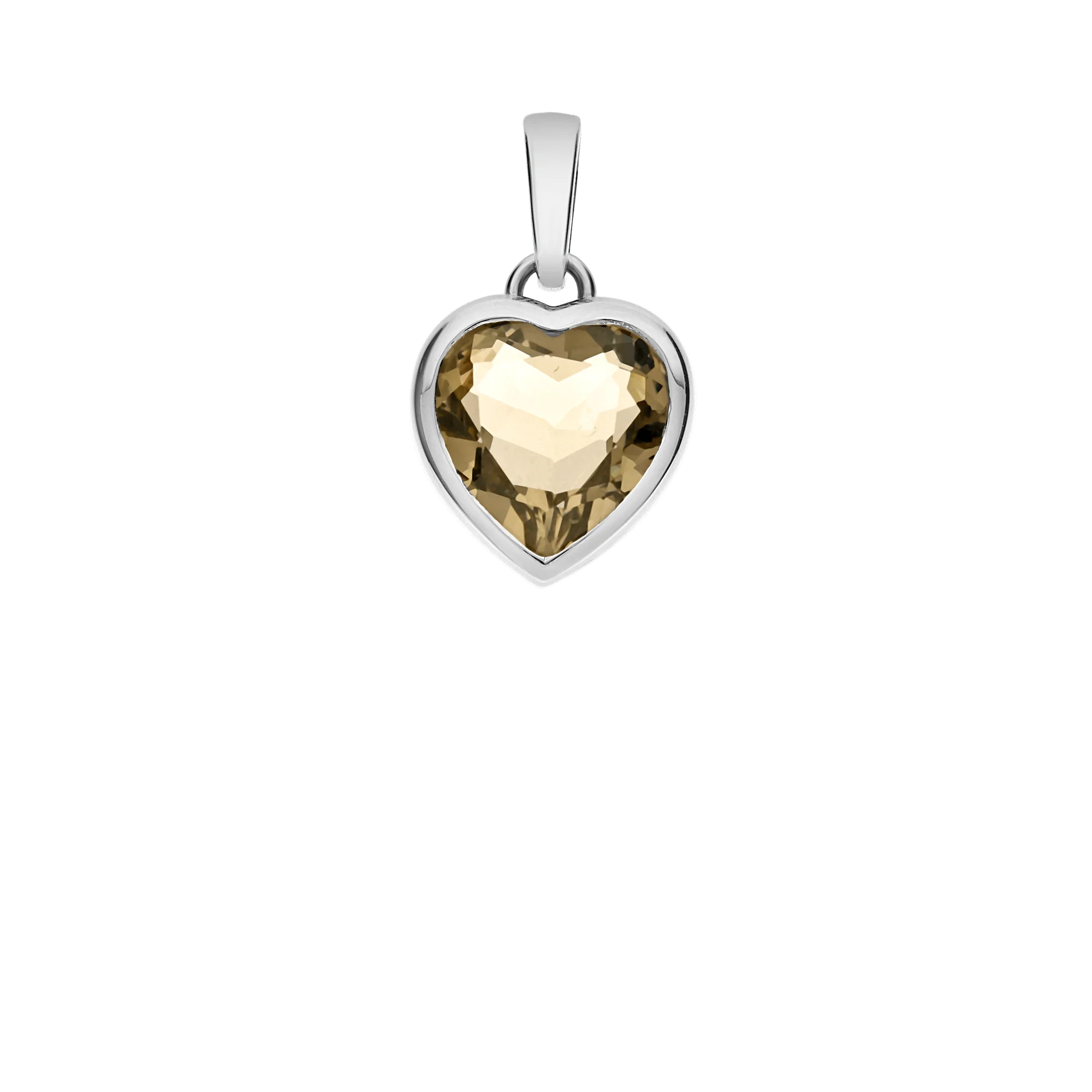 Gemstone pendant with smoky quartz 3.58g 18K white gold - Image 2