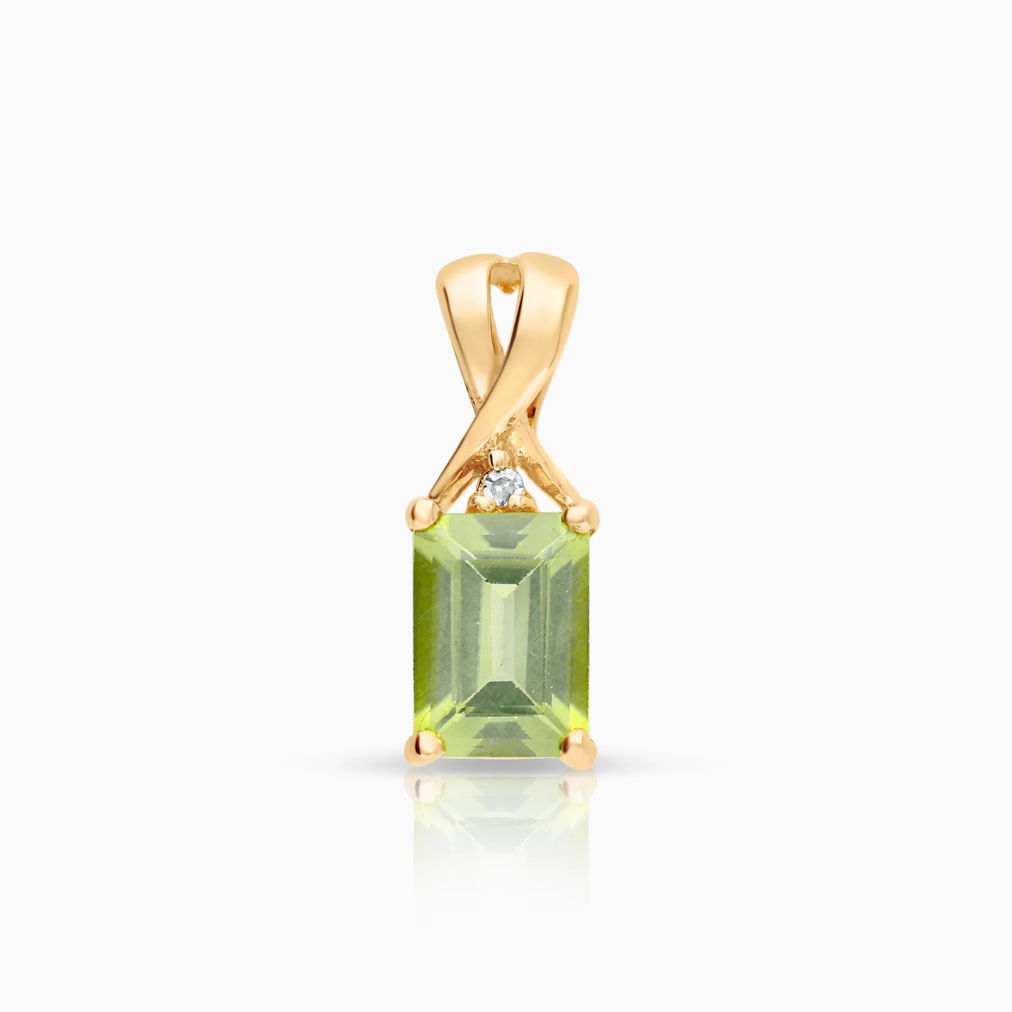 Gemstone pendant peridot 0.80g 10K gold