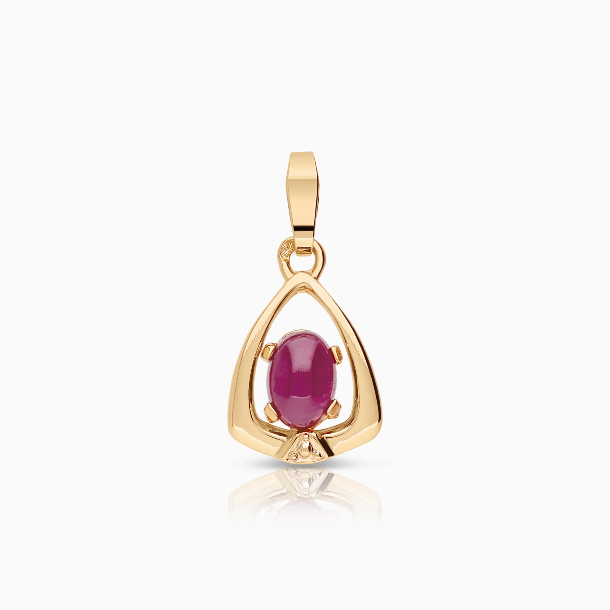 Gemstone pendant ruby 1.20g 18K gold