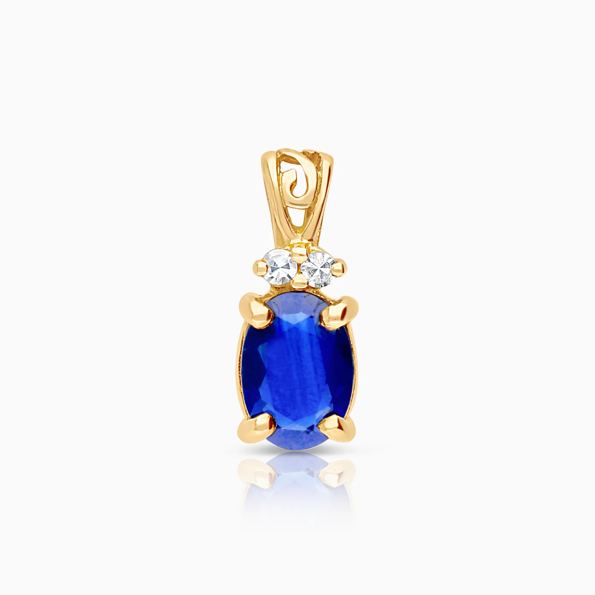 Gemstone pendant with diamonds 0.03 ct 1.06g 18K gold