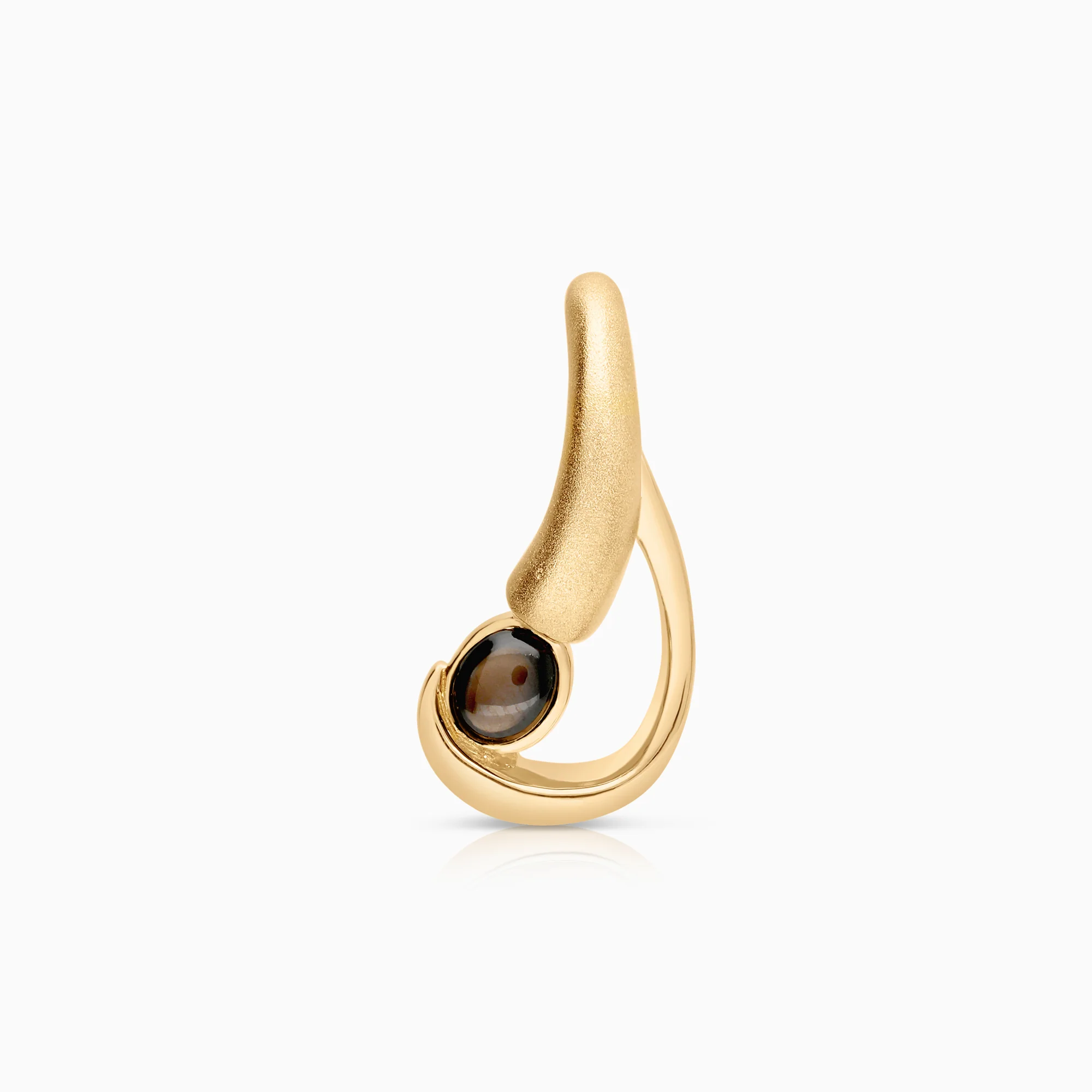 Gemstone pendant black star sapphire 2.68g 18K gold
