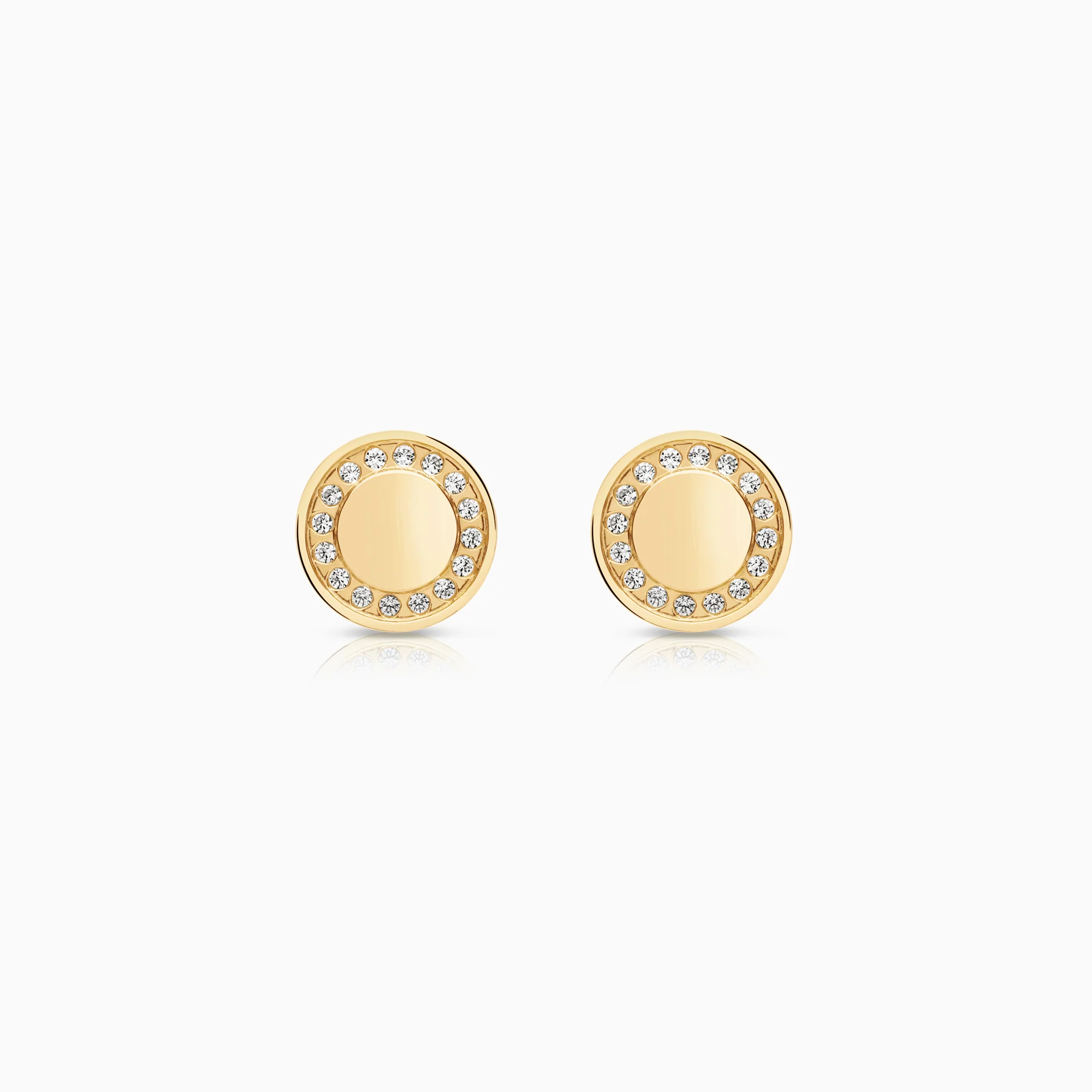 Gemstone earrings cubic zirconia 0.86g 18K gold