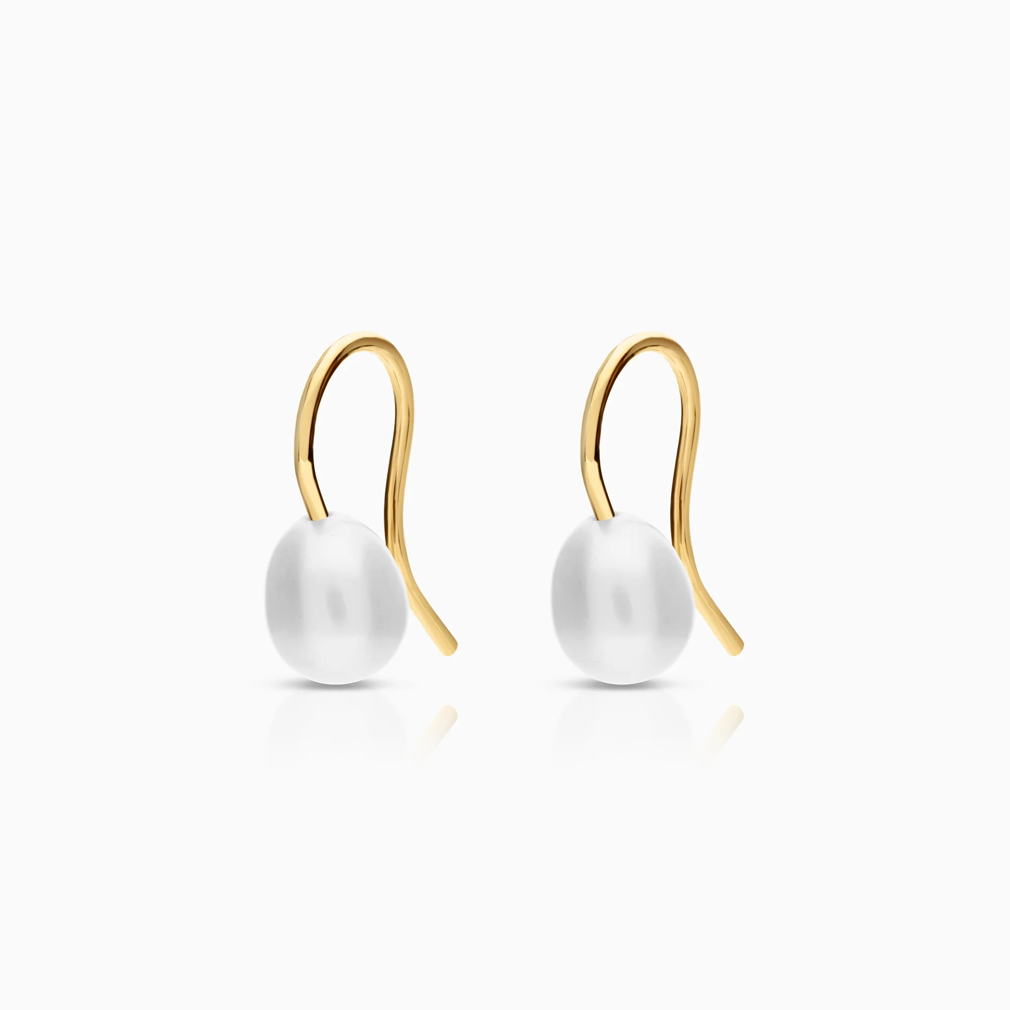 Earrings with cultured freshwater pearls 1.91g 18K gold