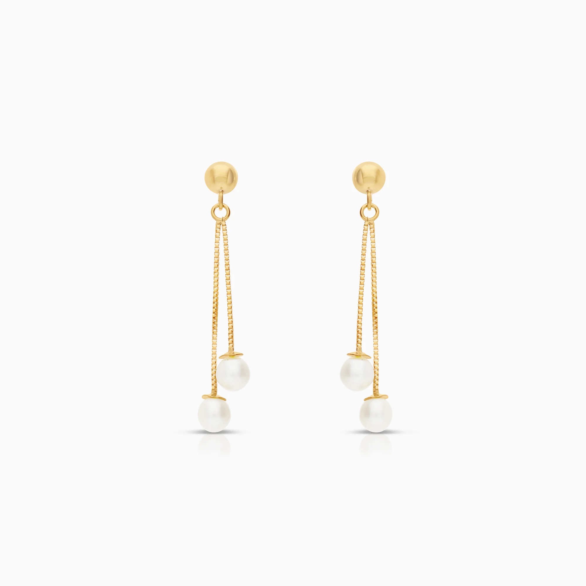 Gemstone earrings with pearls 1.03g 18K gold