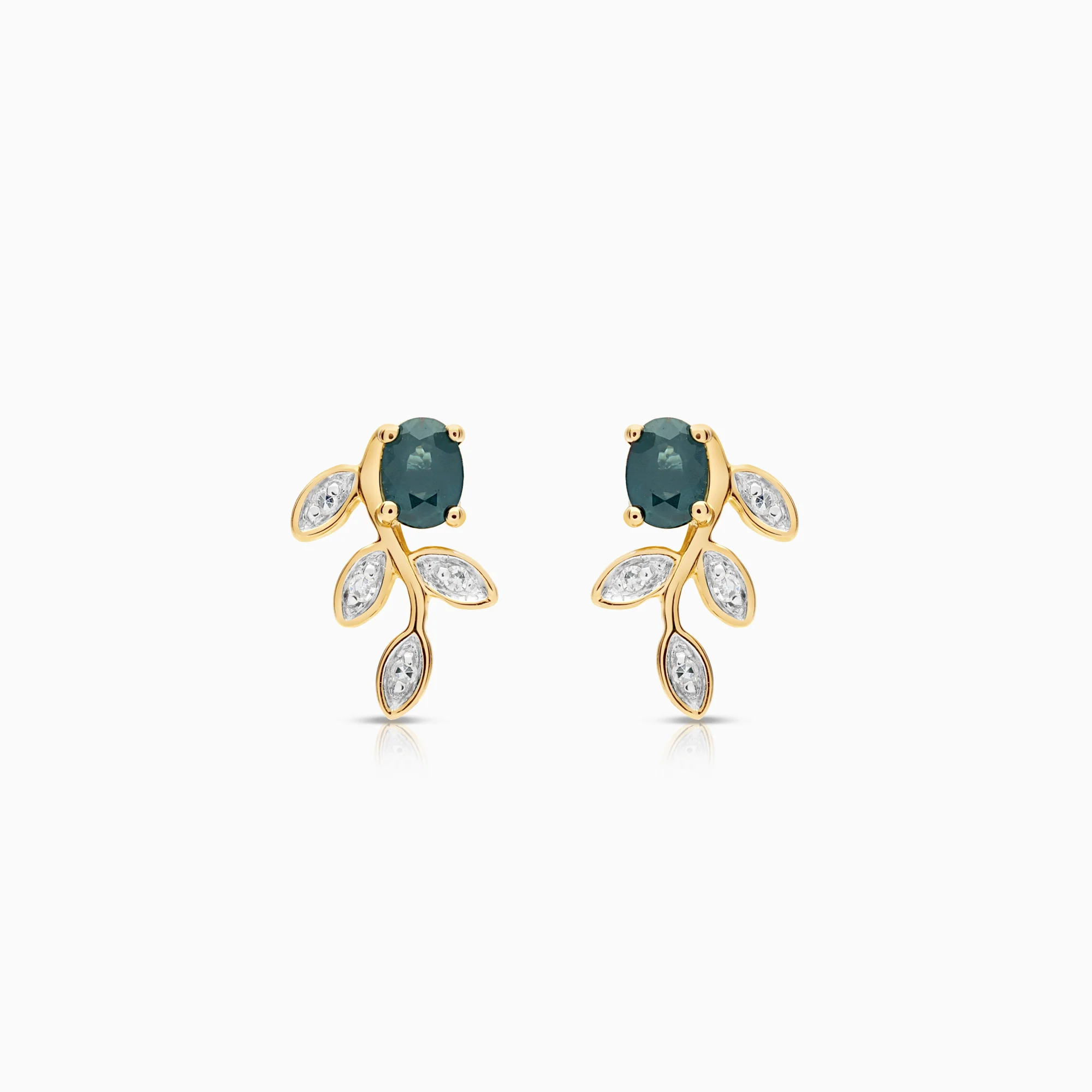 Gemstone earrings sapphires 1.50g 18K gold