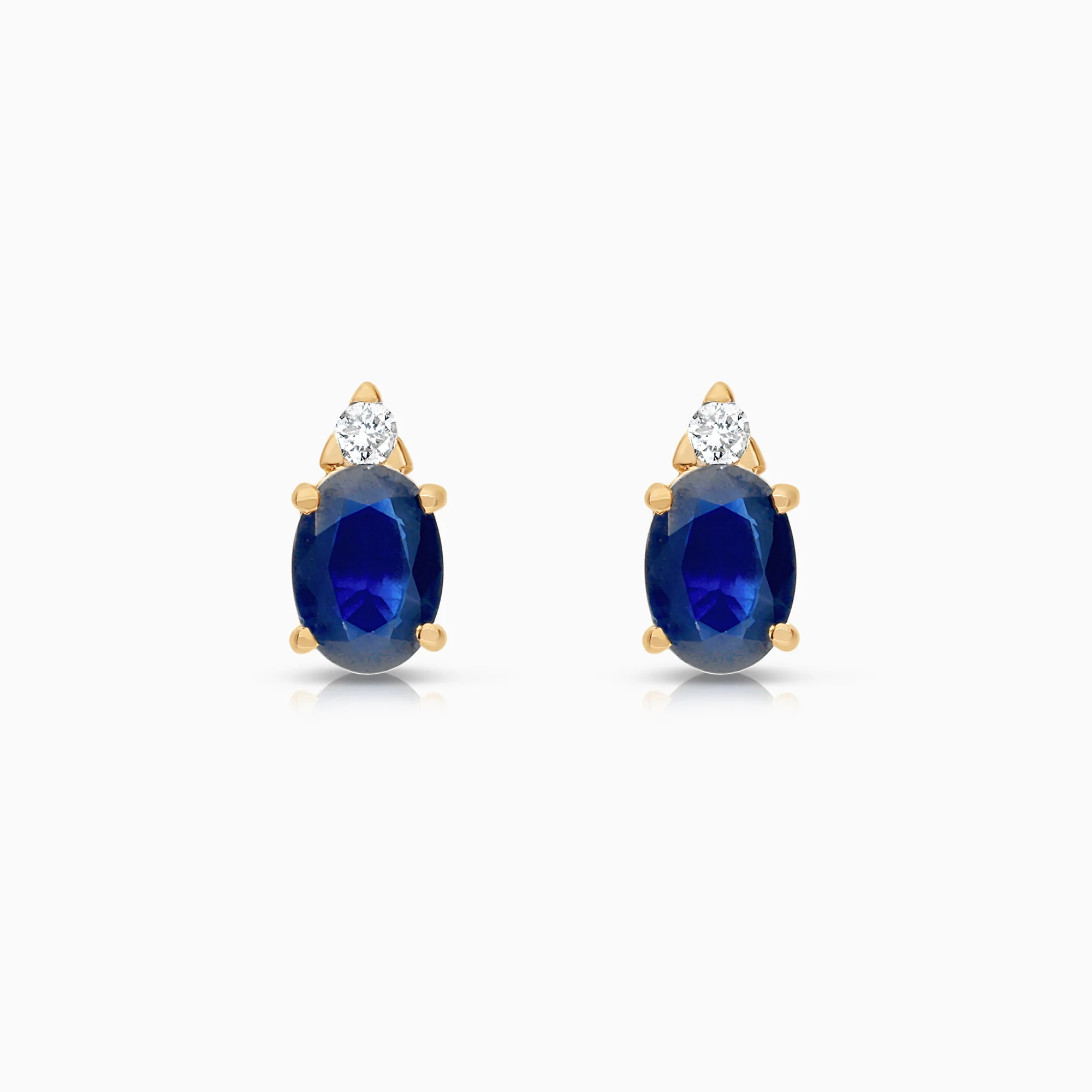 Gemstone earrings sapphires 1.86g 14K gold