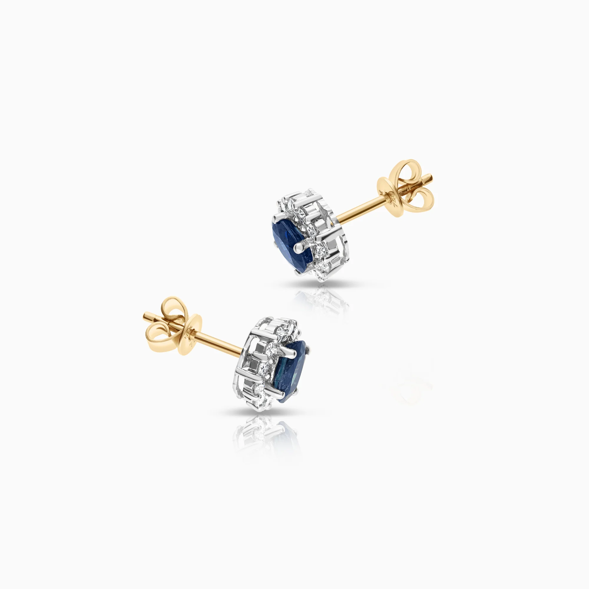 Gemstone earrings sapphires 2.41g 18K gold - Image 2