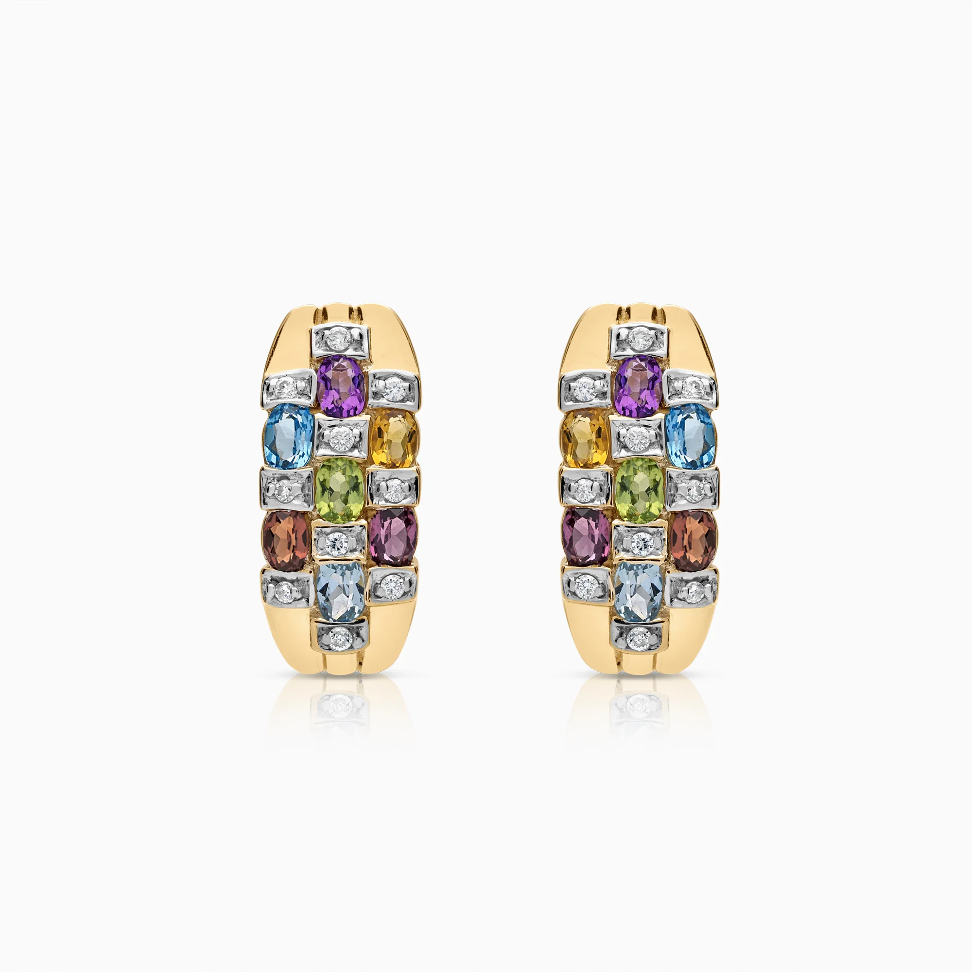 Gemstone earrings 3.18g 18K