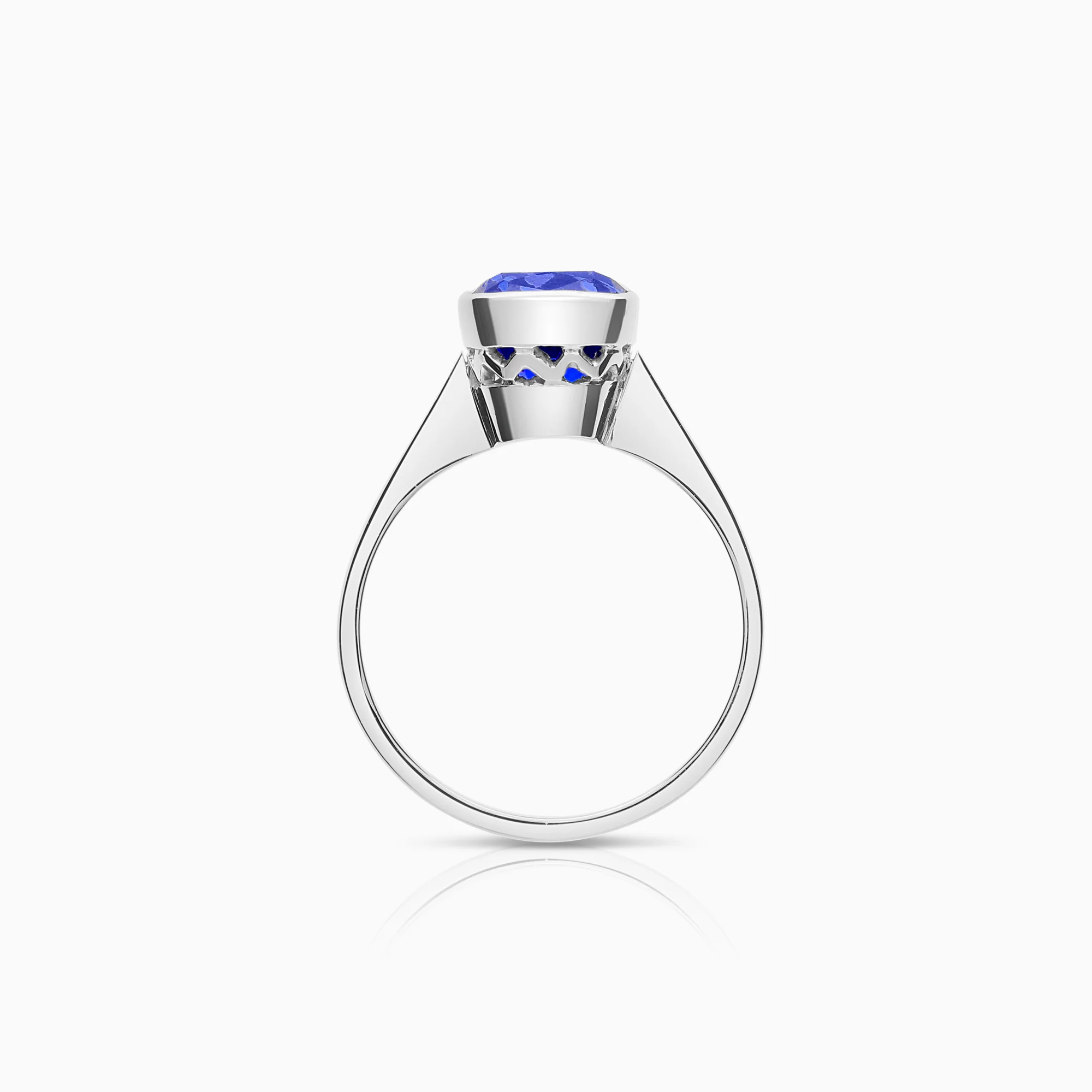 Gemstone ring 3.80g 18K white gold - Image 2