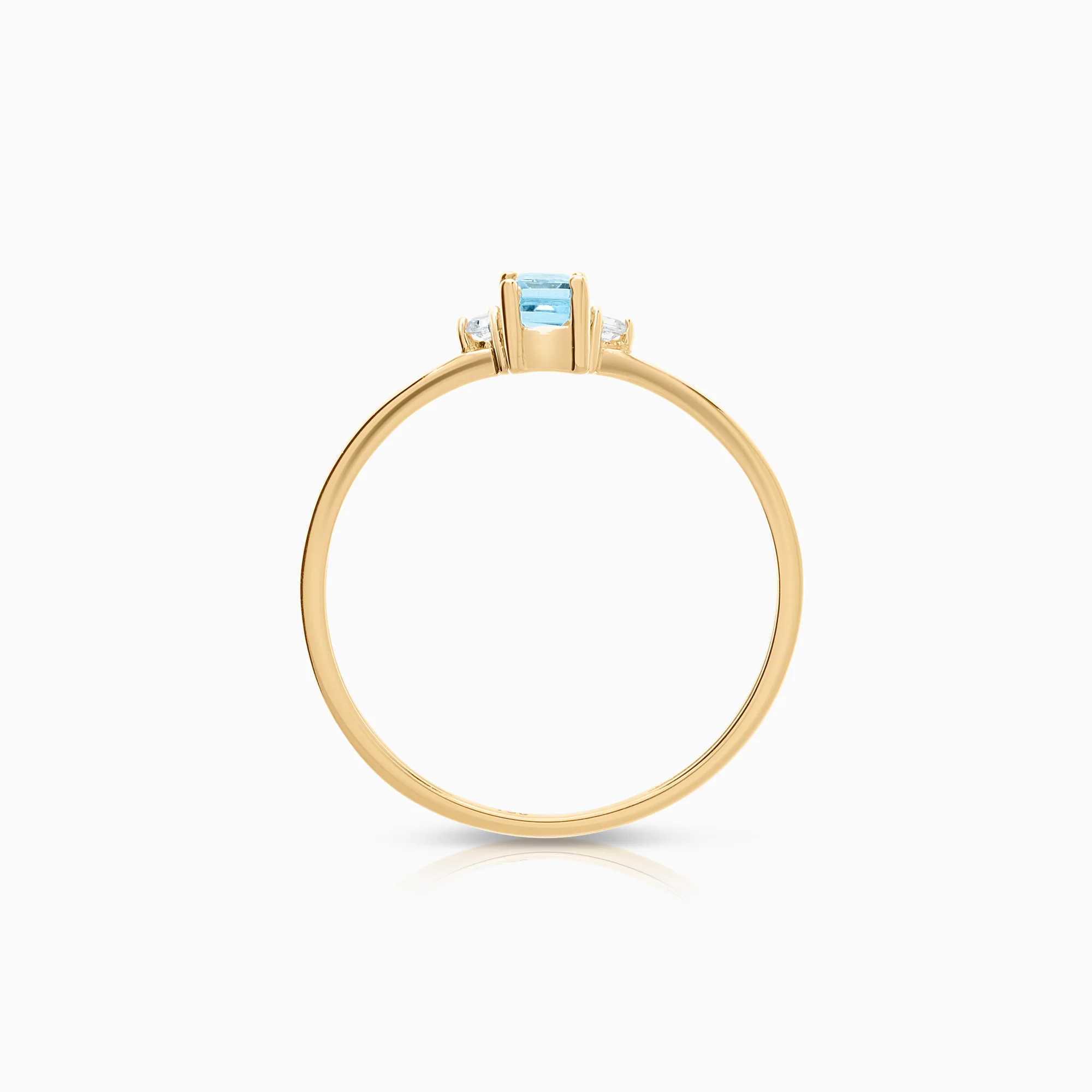 Gold ring cubic zirconia 1.21g 18K gold - Image 2