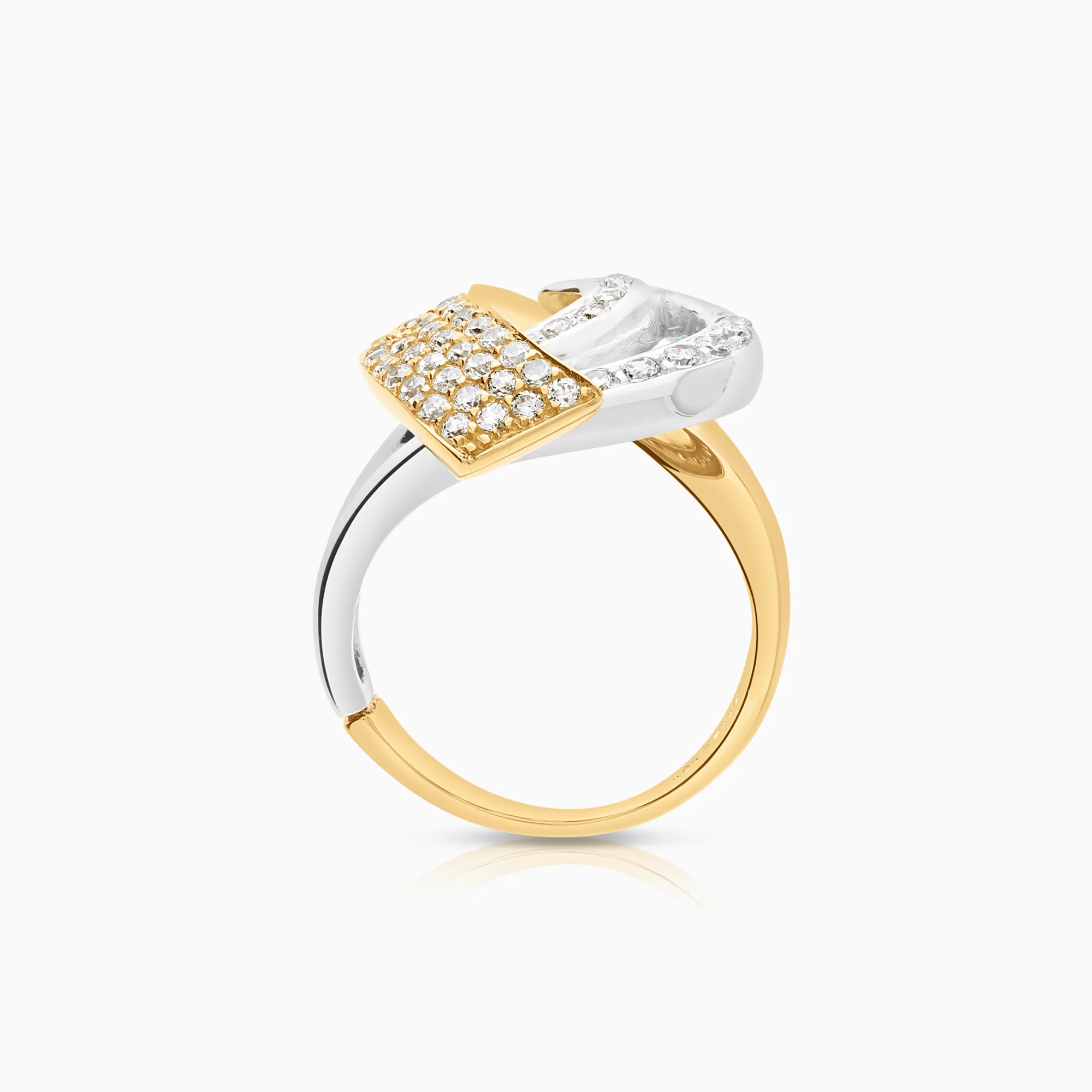 Gemstone ring cubic zirconia 14K gold - Image 2