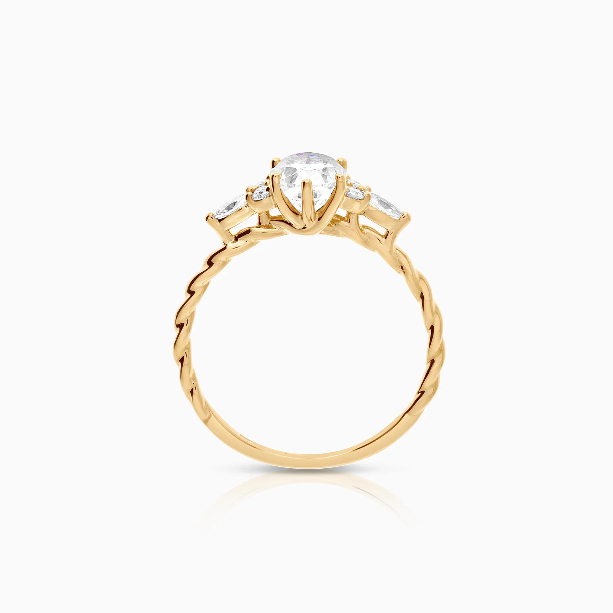 Gold ring cubic zirconia 2.74g 18K gold - Image 2