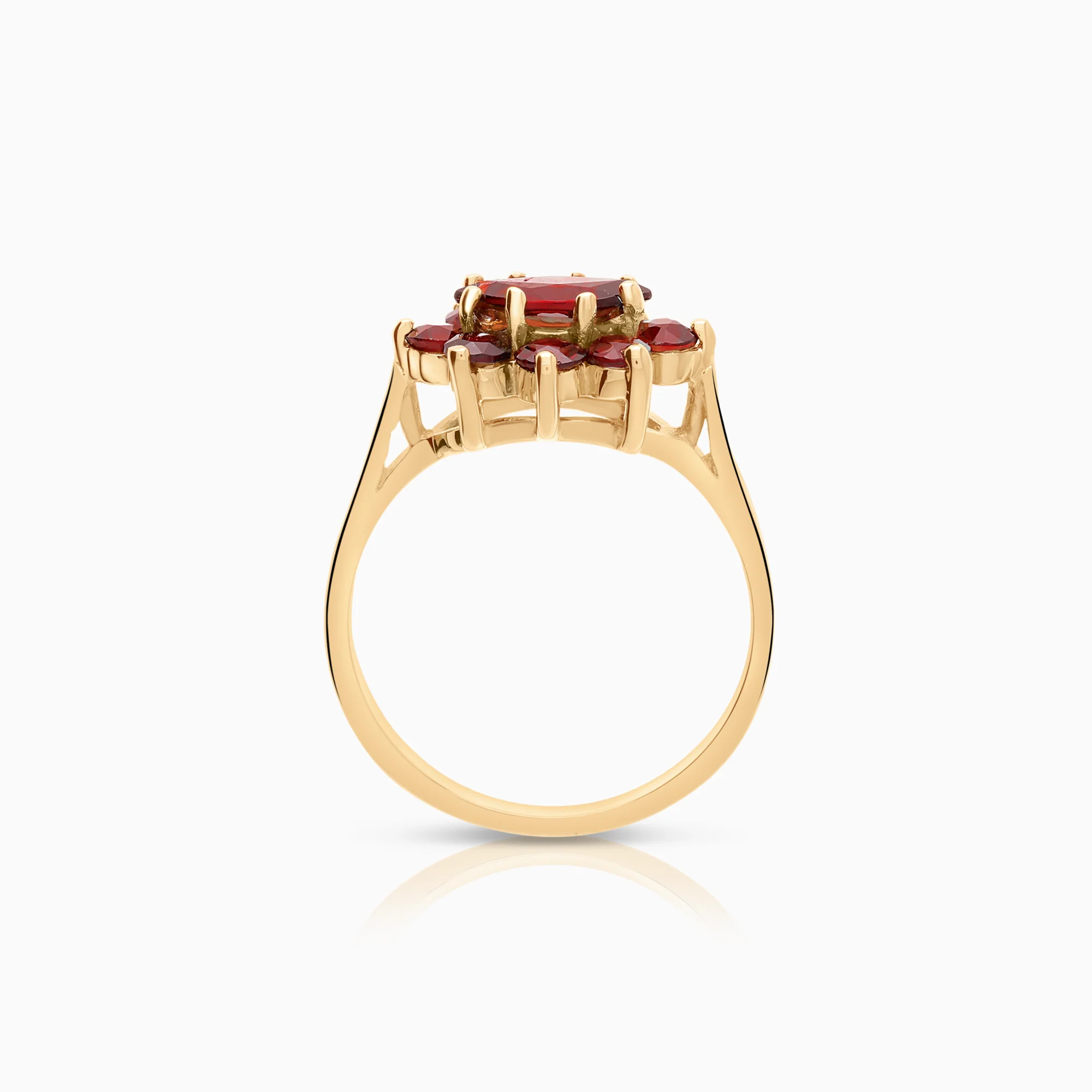 Gemstone ring with garnets 2.40g 10K gold - Image 2