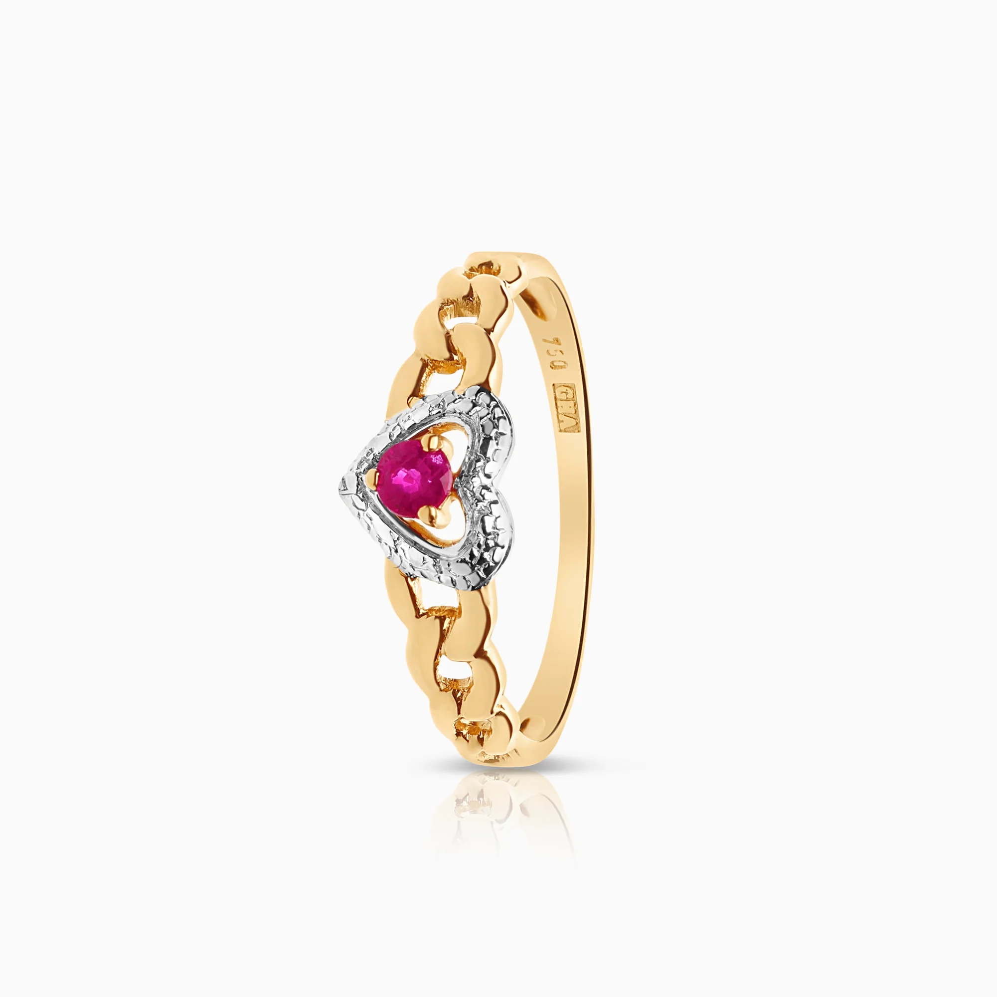 Ruby gemstone ring 1.48g 18K gold