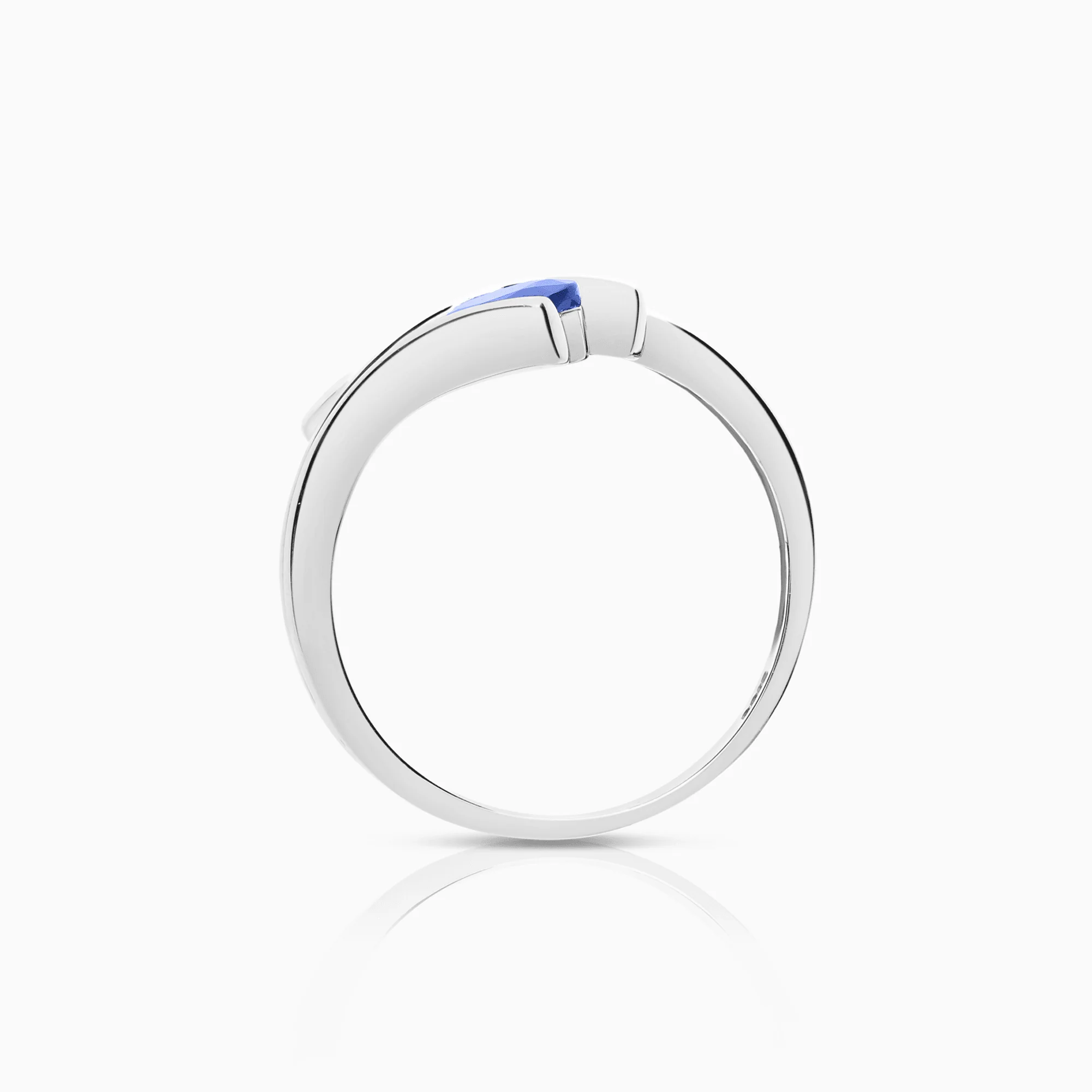 Gemstone ring 0.40ct 18K white gold - Image 2