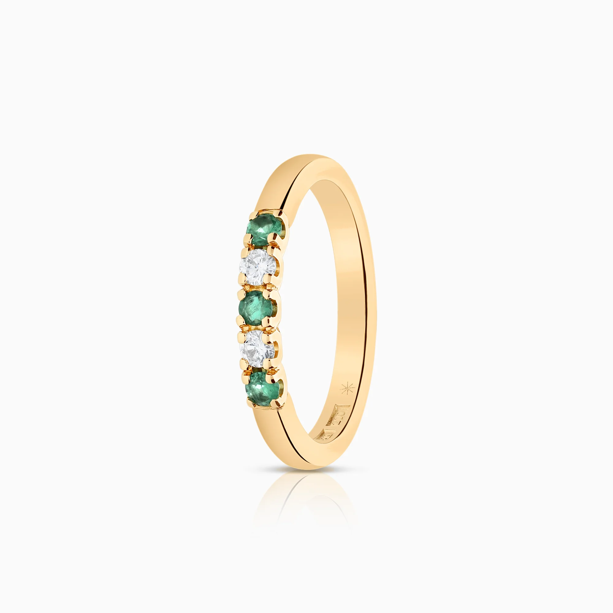 Eternity Ring emeralds 0.10ct 18K gold