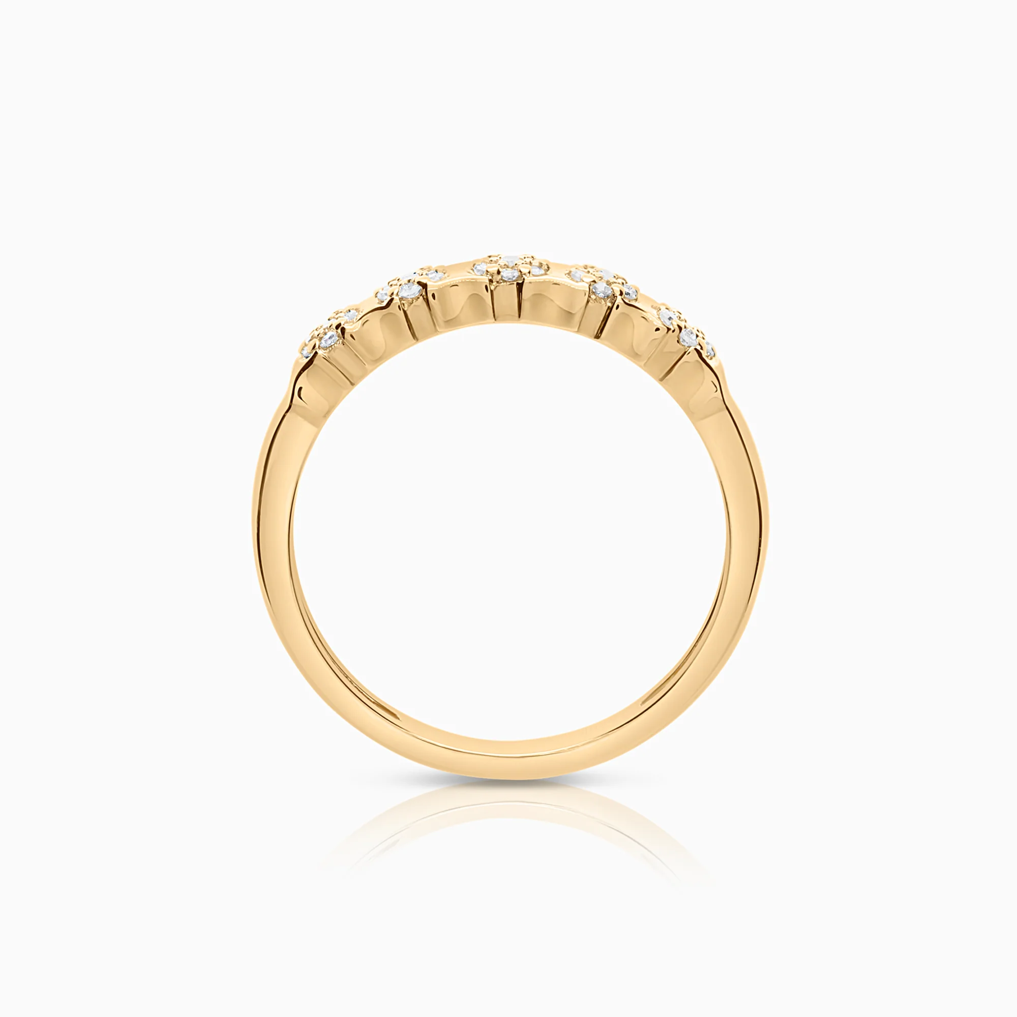 Alliance ring 0.10ct 18K gold - Image 2