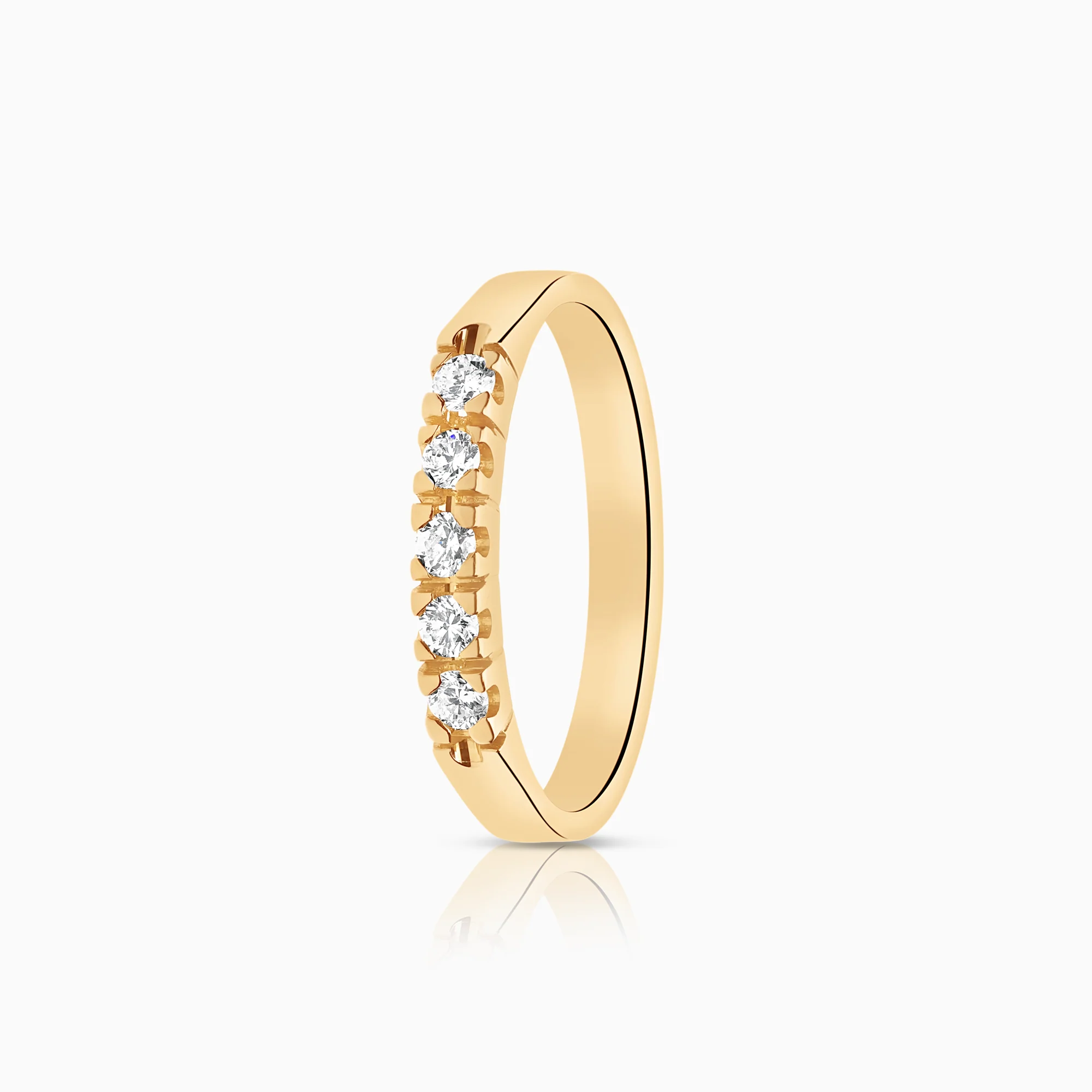 Alliance ring 0.10ct 18K gold