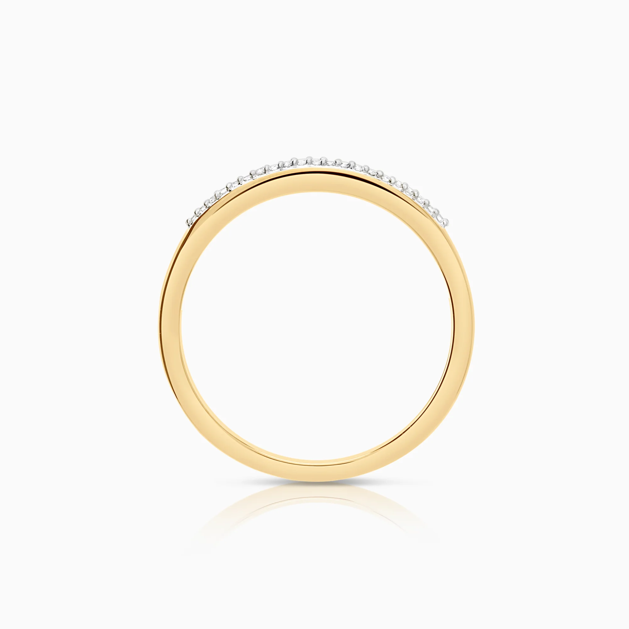 Alliance ring 0.10ct 18K gold - Image 2