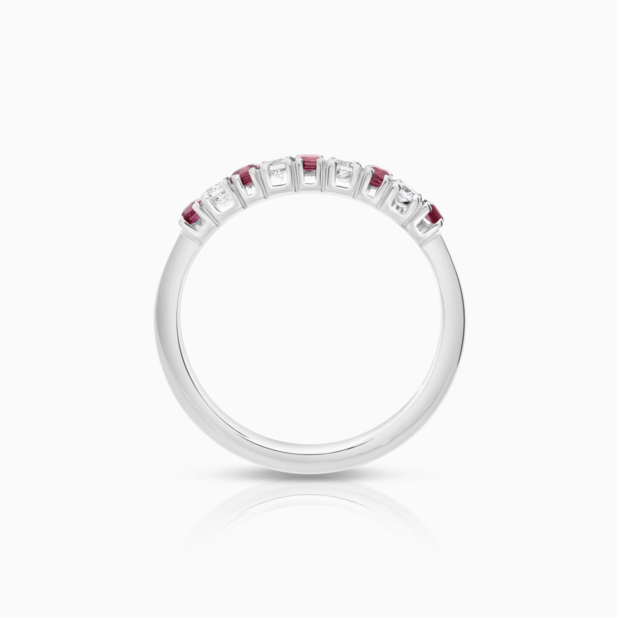 Eternity Ring with rubies 0.12ct 18K white gold - Image 2
