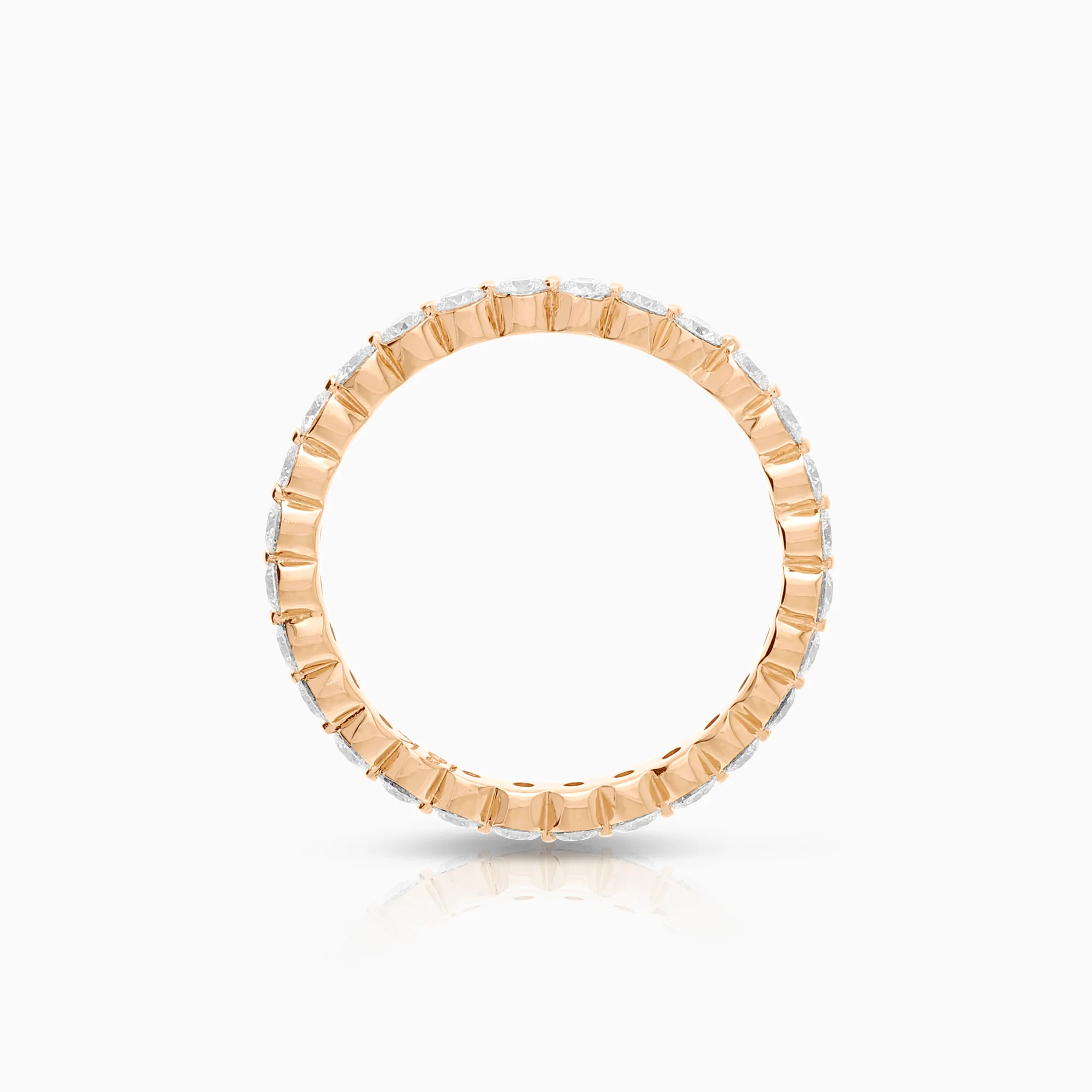 Full eternity ring 0.70ct 18K rose gold - Image 2