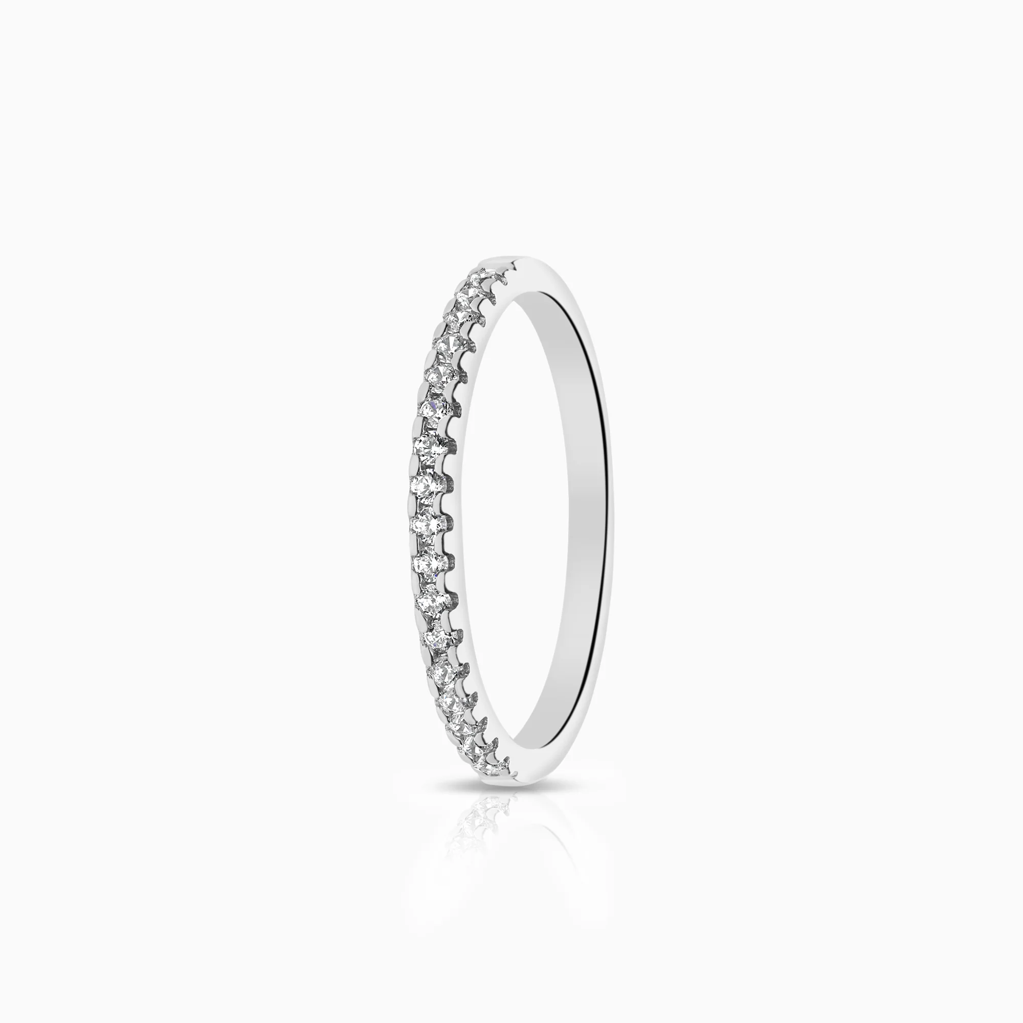 Eternity Ring cubic zirconia 14K white gold