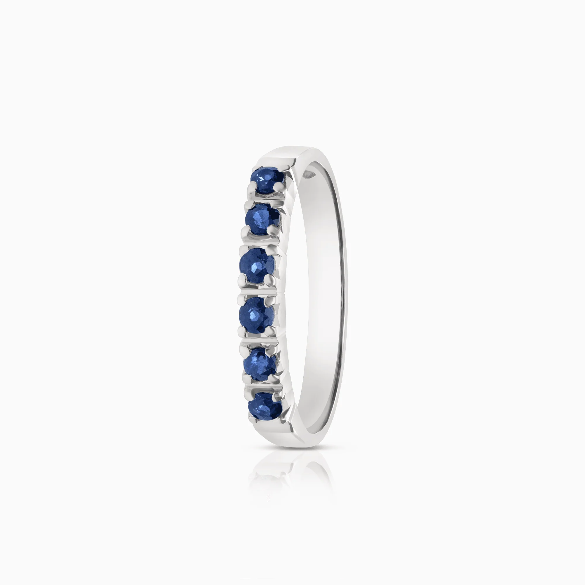 Eternity Ring with blue sapphires 3.47g 18K white gold