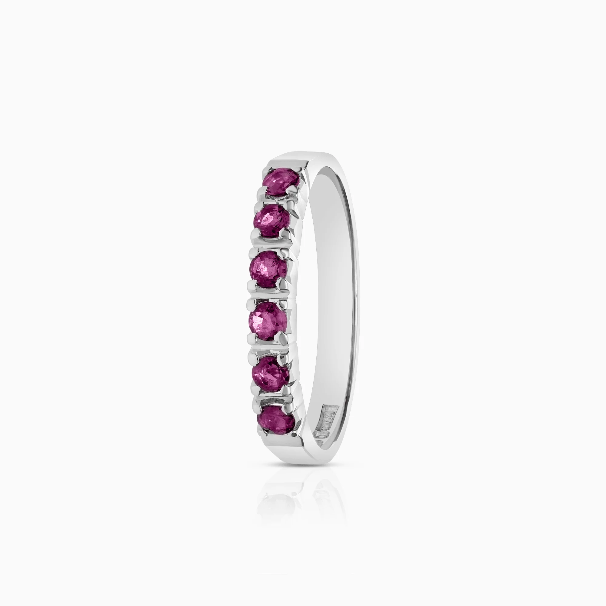 Eternity ring with rubies 3.43g 18K white gold