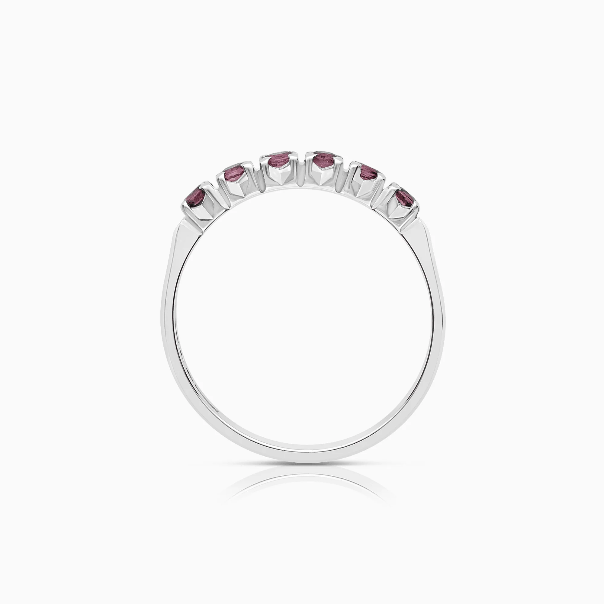 Eternity ring with rubies 3.43g 18K white gold - Image 3