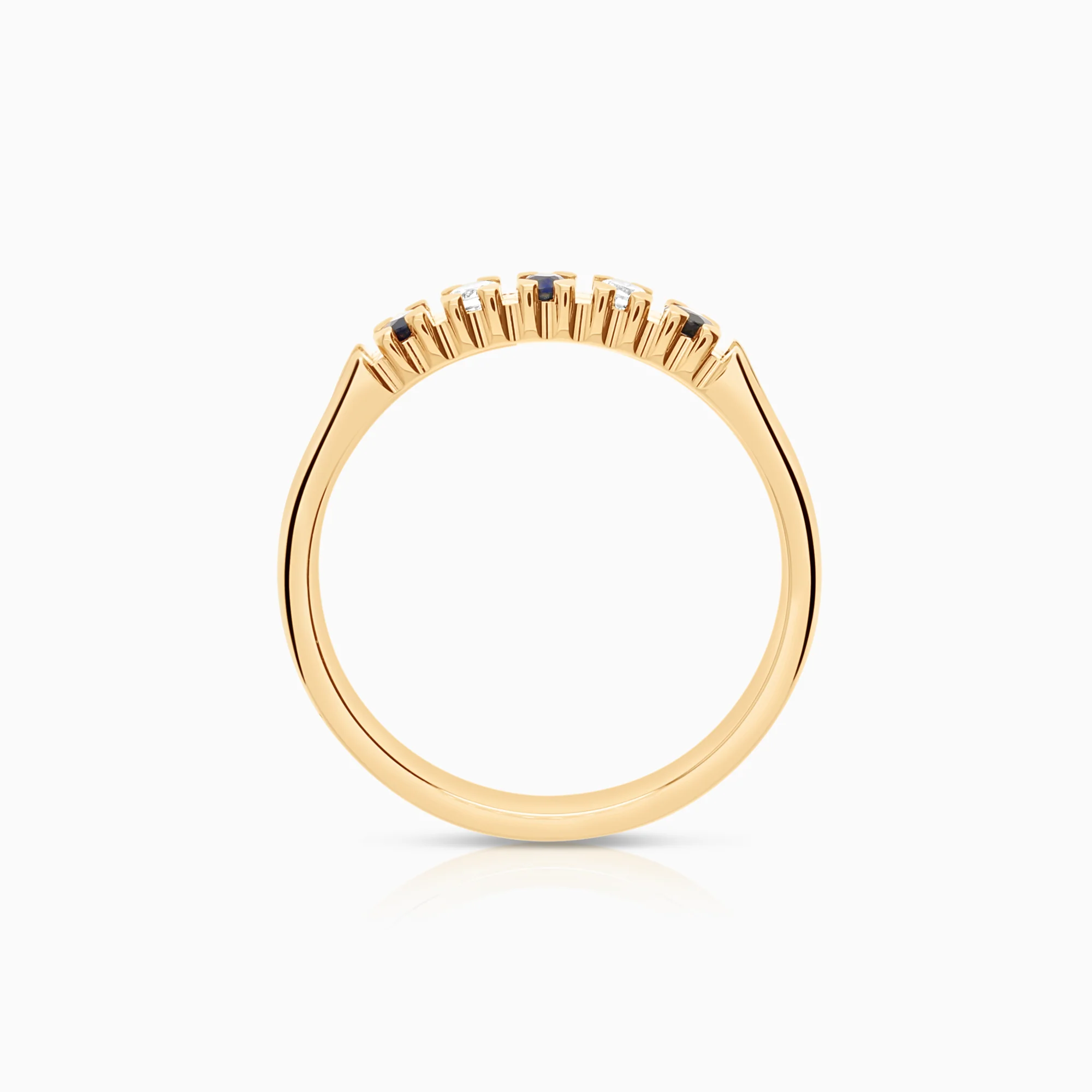 Eternity Ring sapphire 0.06ct 18K gold - Image 2