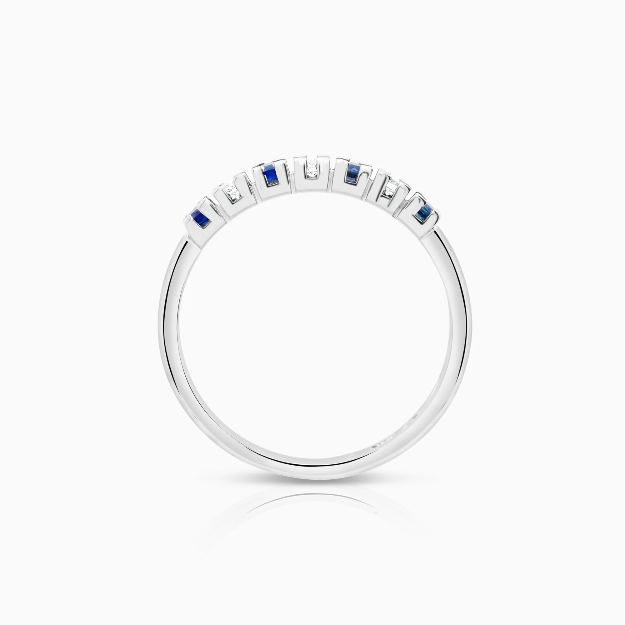 Eternity Ring sapphires 0.09ct 18K white gold - Image 2