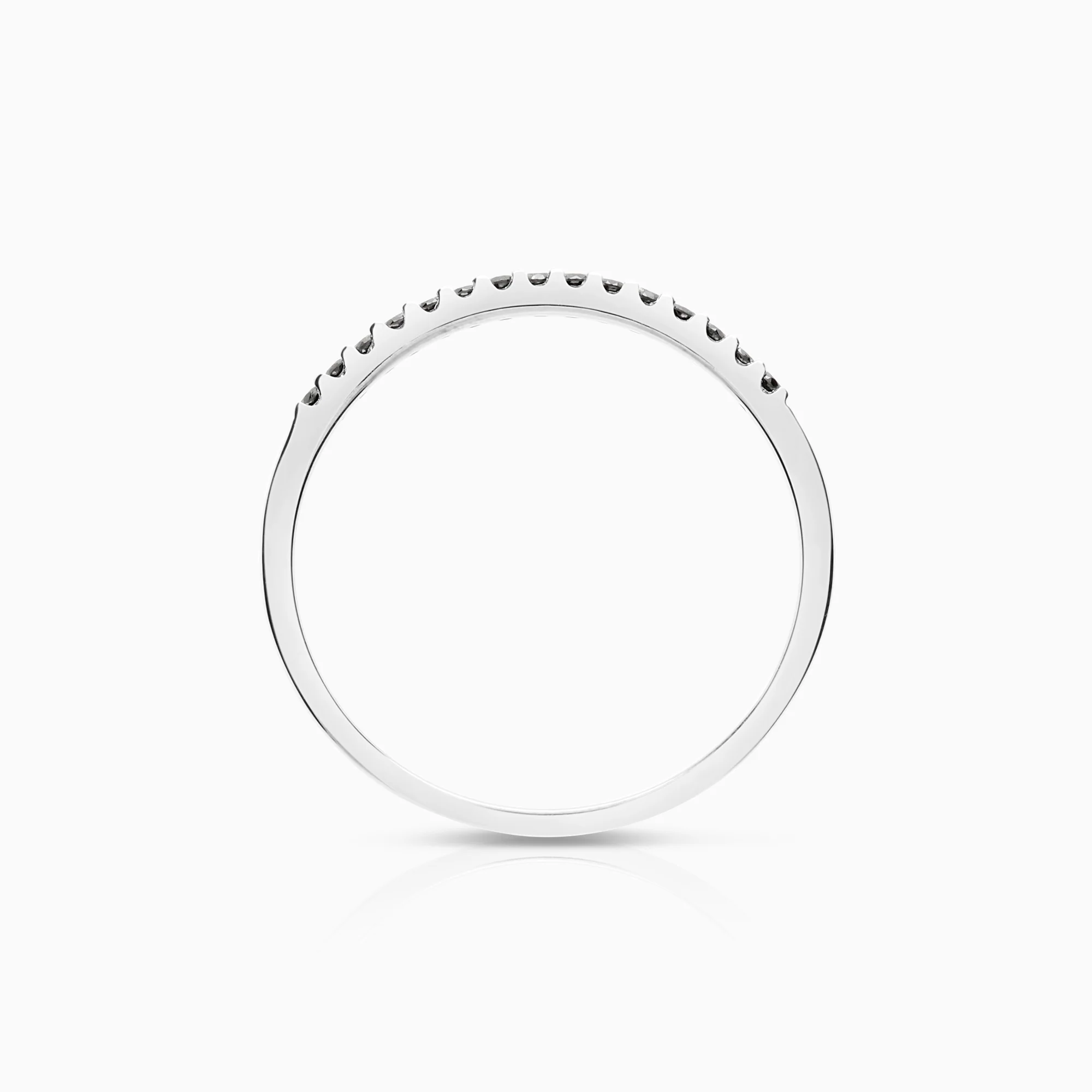 Eternity Ring black diamonds 0.09ct 9K white gold - Image 2