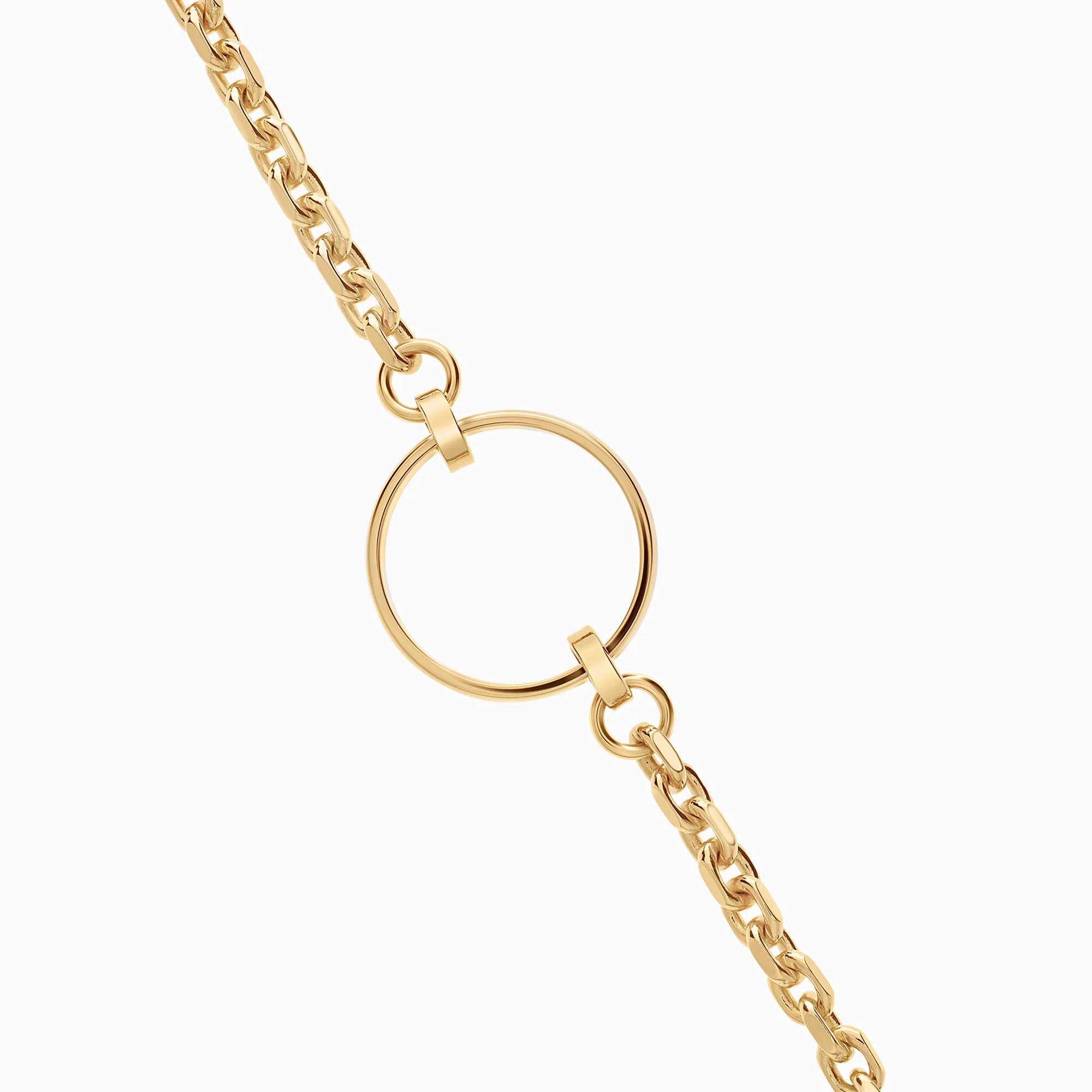 Cable bracelet with ring 19.78g 18K gold