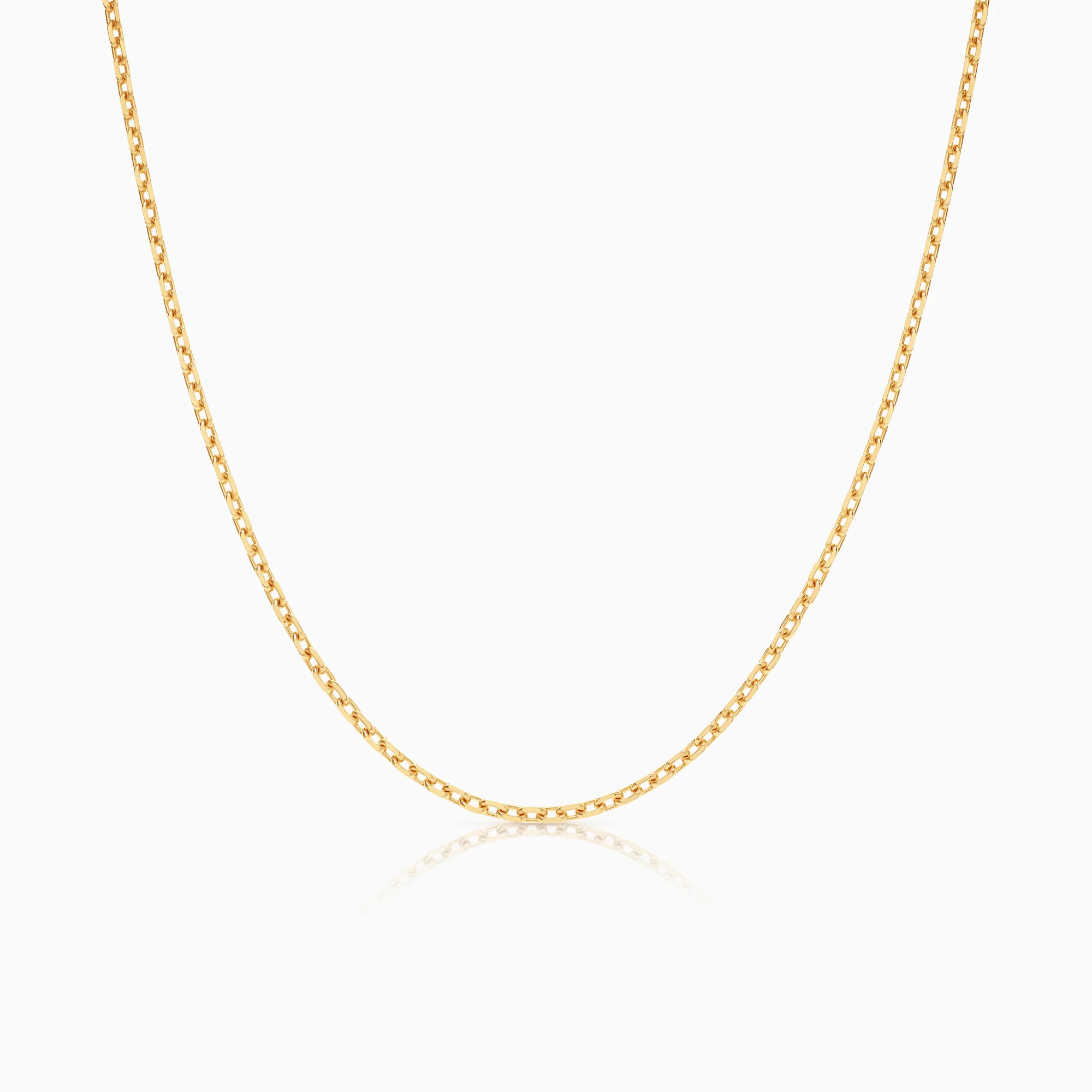 Cable necklace 49cm 18K gold