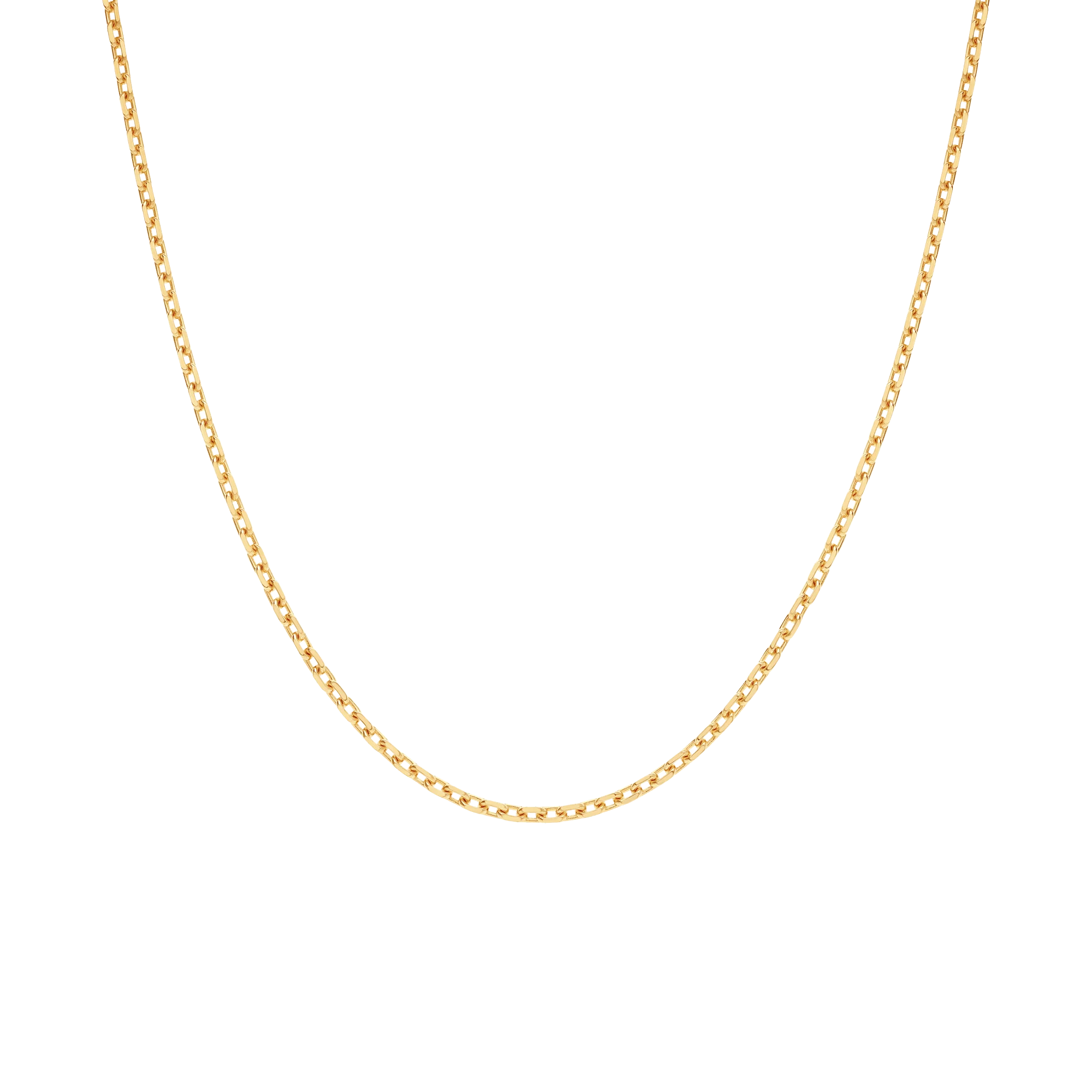 Cable necklace 49cm 18K gold - Image 2